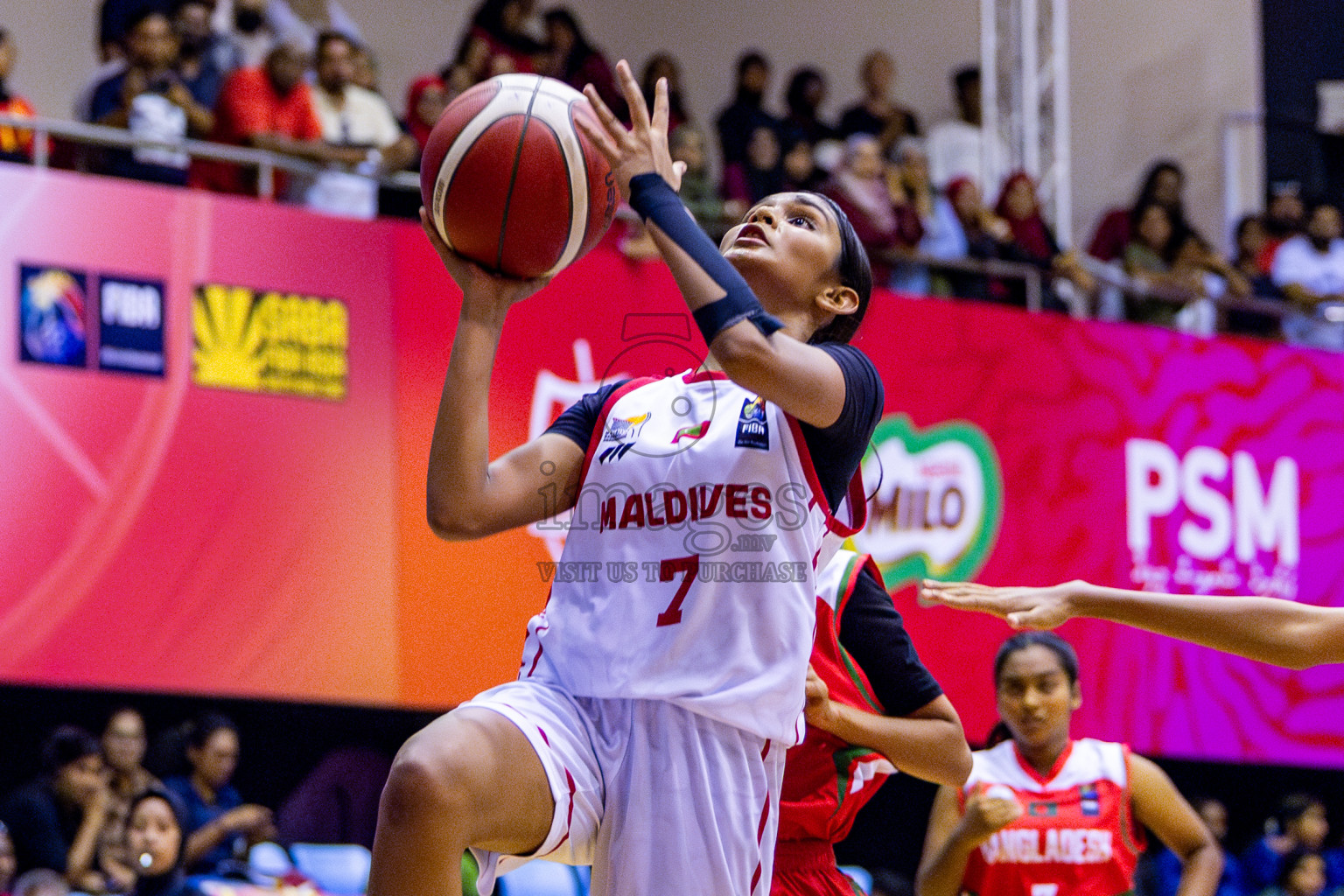 Maldives vs Bangladesh in Day 1 of Under 16 Woman's Asian Cup SABA Qualifiers 2025 was held in Social Center, Male', Maldives on 12th June 2025. Photos: Nausham Waheed / images.mv