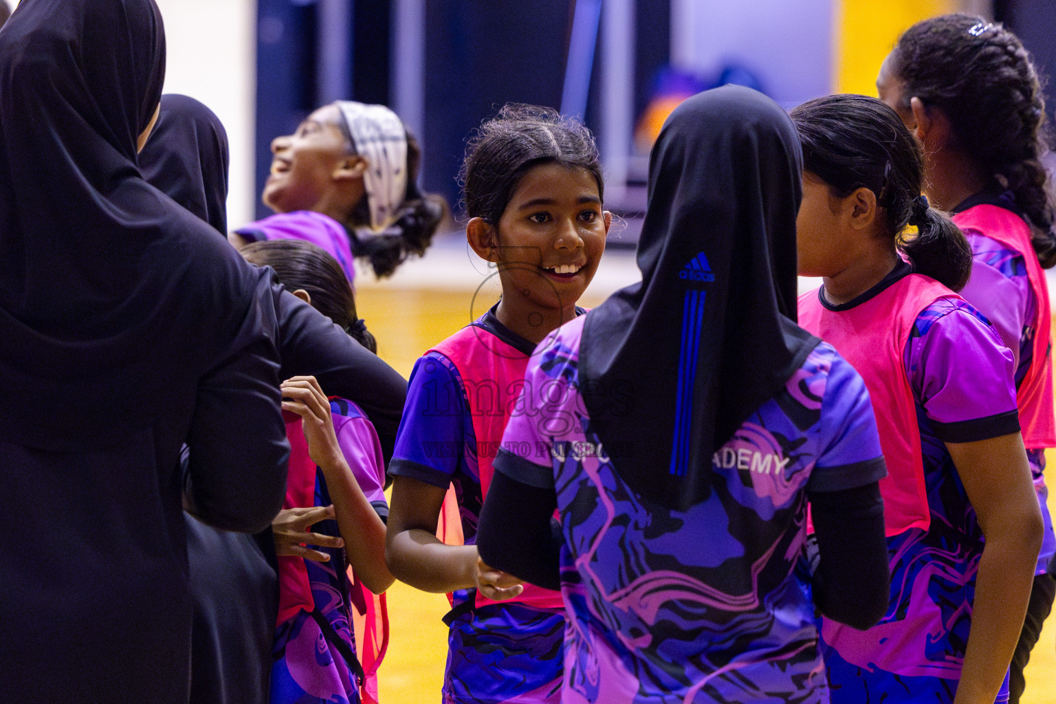 N Sports Academy B vs Fiontti Sports Club U11 Finals of 3rd Netball Junior Championship, held at Social Center on Saturday, 25th January 2025 . Photos: Nausham Waheed / images.mv