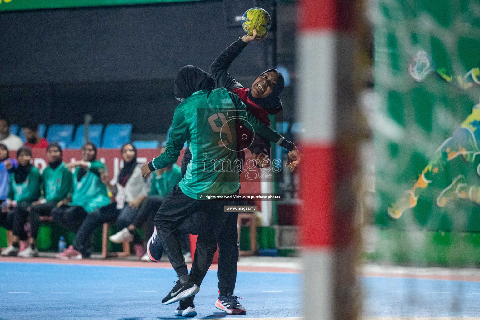 Day 9 of 6th MILO Handball Maldives Championship 2023, held in Handball ground, Male', Maldives on 28th May 2023 Photos: Nausham Waheed/ Images.mv