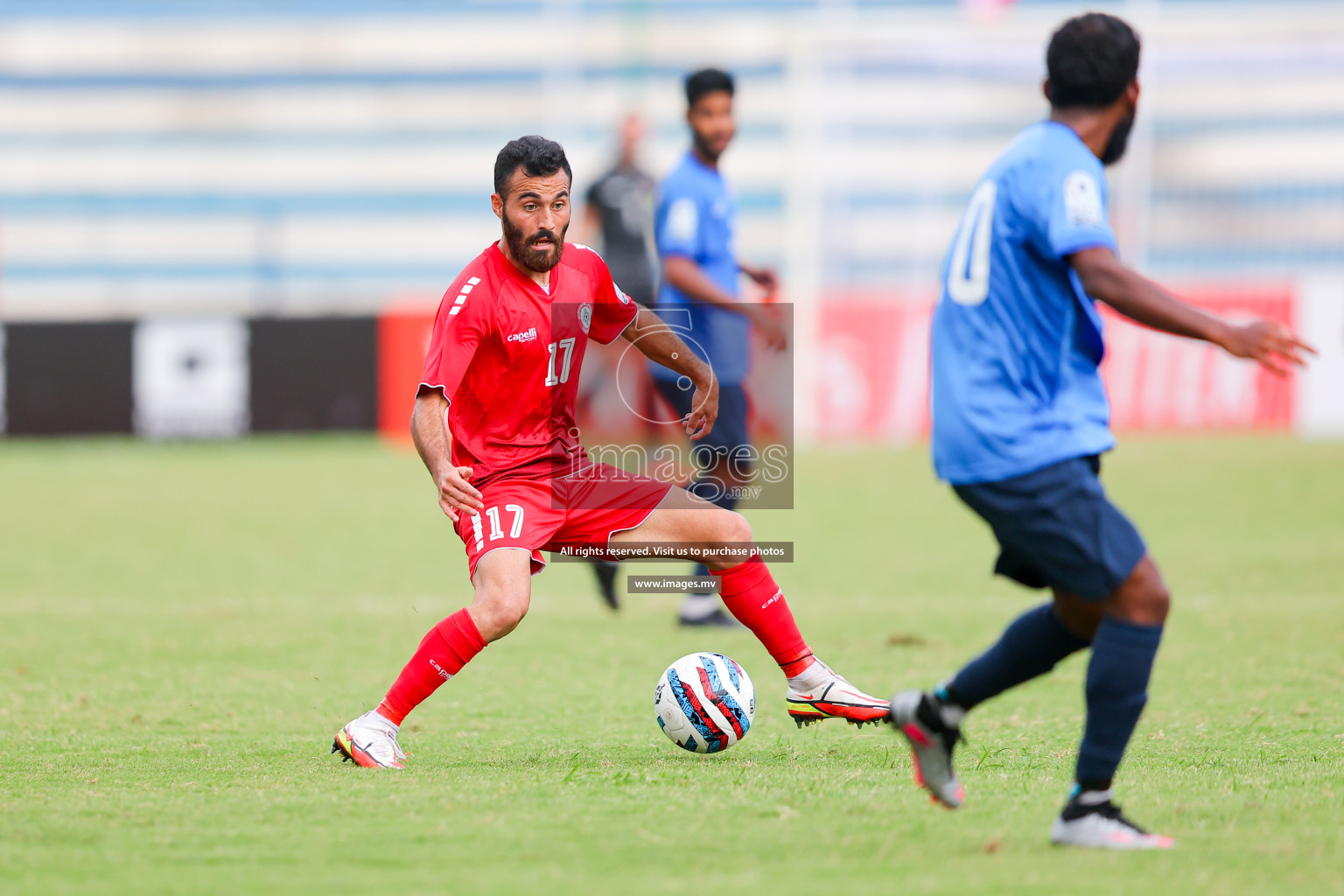 Lebanon vs Maldives in SAFF Championship 2023 held in Sree Kanteerava Stadium, Bengaluru, India, on Tuesday, 28th June 2023. Photos: Nausham Waheed, Hassan Simah / images.mv