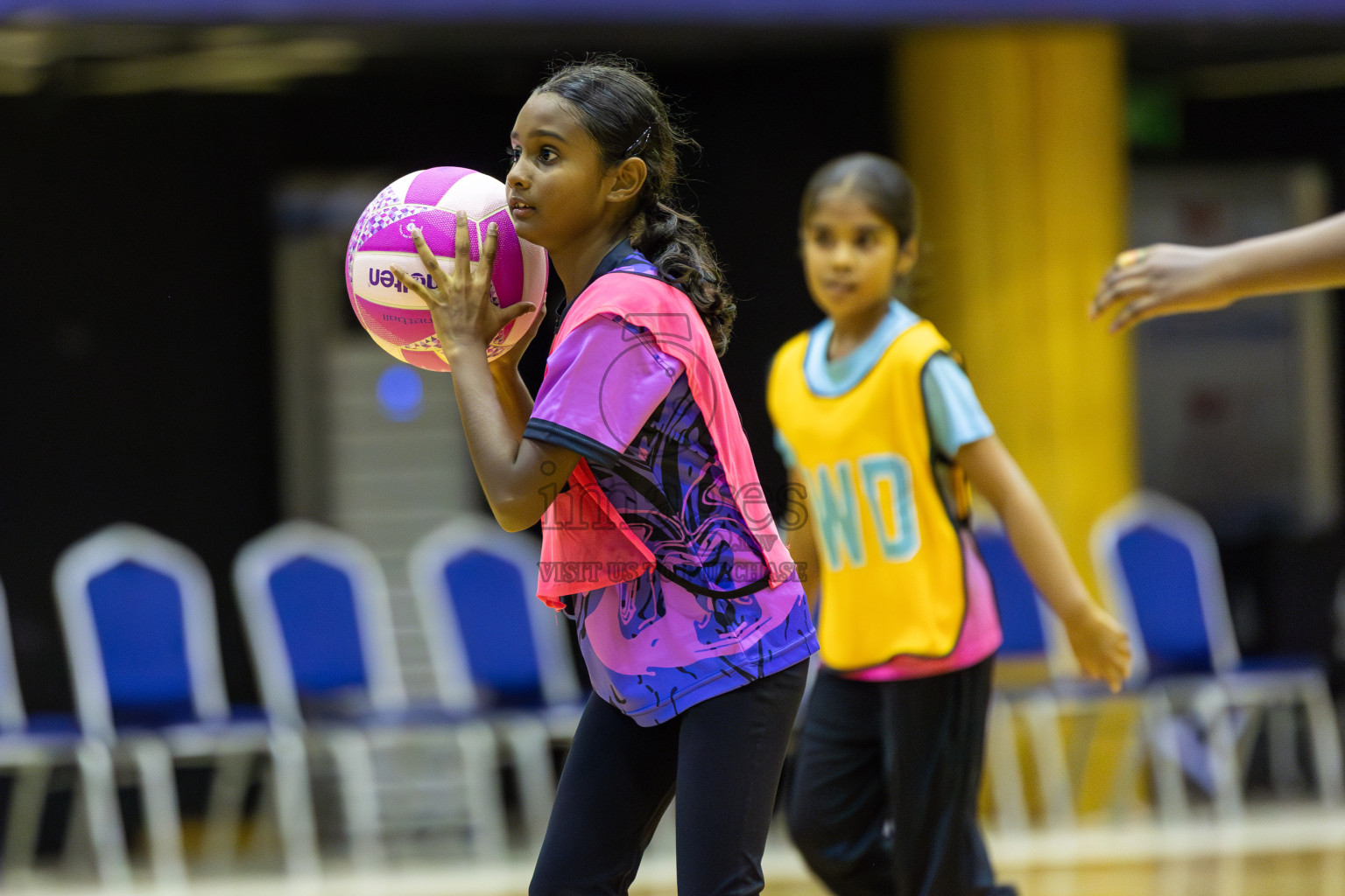 Netgens A vs N Sports academy in Day 3 of 3rd Netball Junior Championship, held at Social Center on Wednesday 22nd January 2025 . Photos: Shuu Abdul Sattar / images.mv