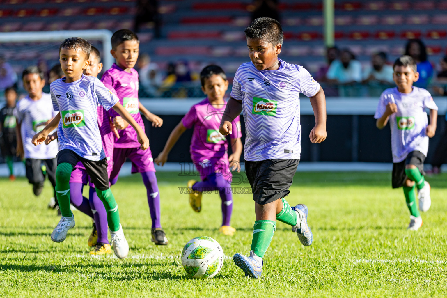 Day 1 of MILO Kids Football Fiesta was held at National Stadium in Male', Maldives on Friday, 23rd February 2024. 
Photos: Hassan Simah / images.mv