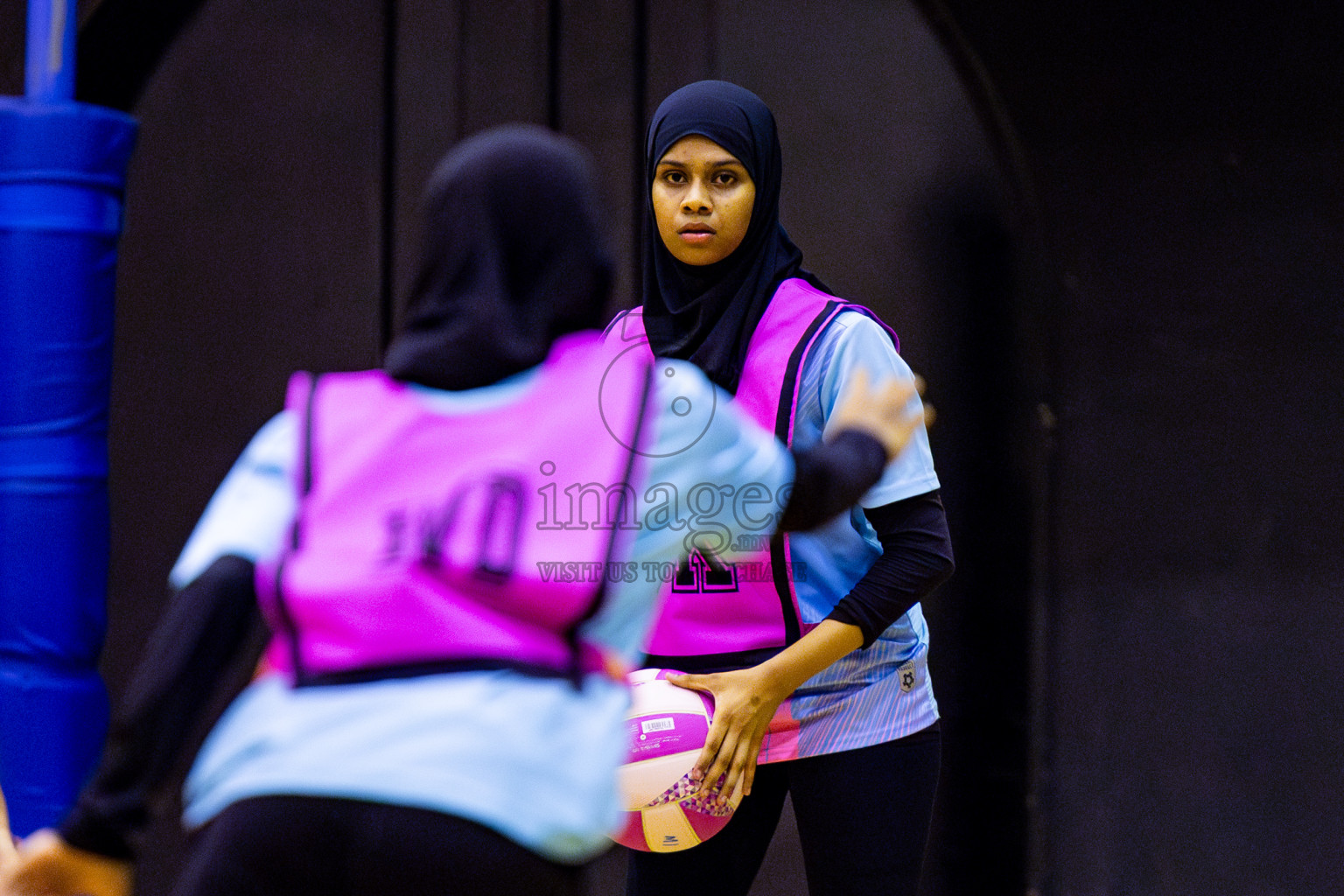 Youth United Sports Club vs SC Skylark in Day 9 of National Netball Tournament 2025 held in Social Center at Male', Maldives on Monday, 26th May 2025. Photos: Nausham Waheed / images.mv