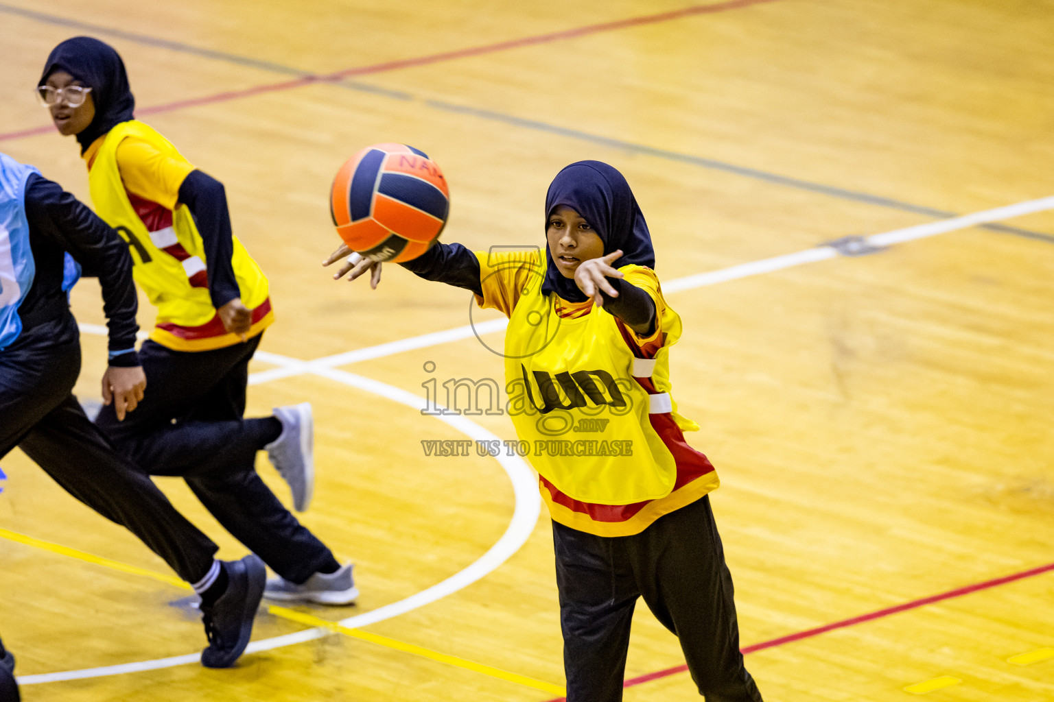 Day 1 of 25th Milo Inter-School Netball Tournament was held in Social Center at Male', Maldives on Thursday, 8th August 2024. Photos: Nausham Waheed / images.mv