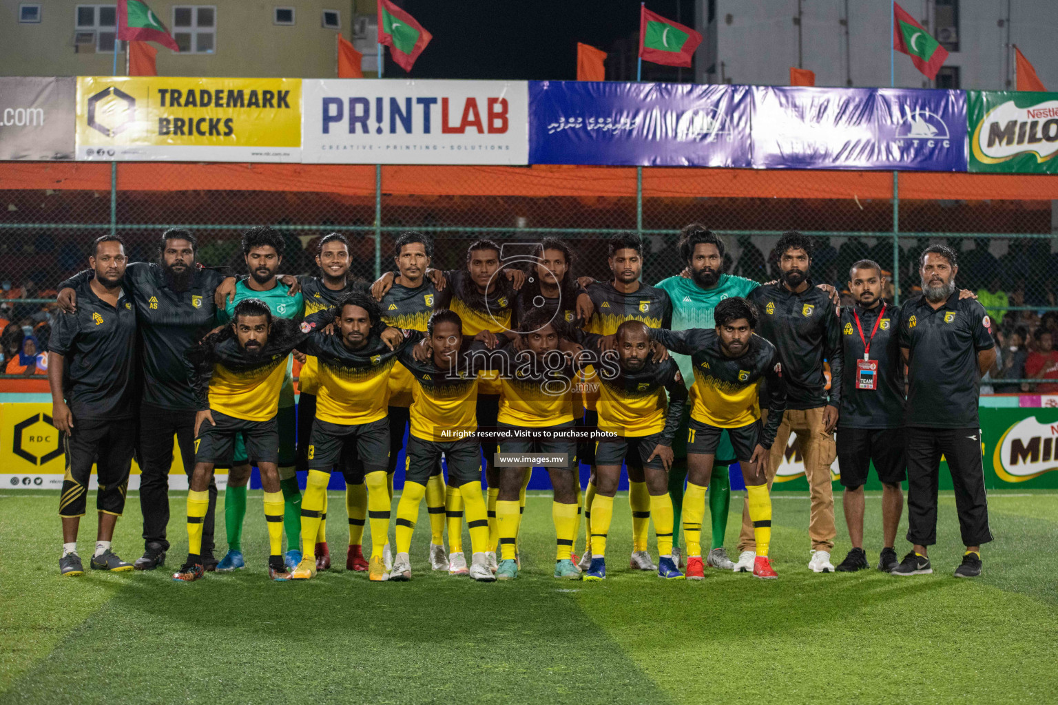 RRC Vs FSM in the Semi Finals of Club Maldives 2021 held in Hulhumale, Maldives on 19 December 2021. Photos: Shuu Abdul Sattar / images.mv