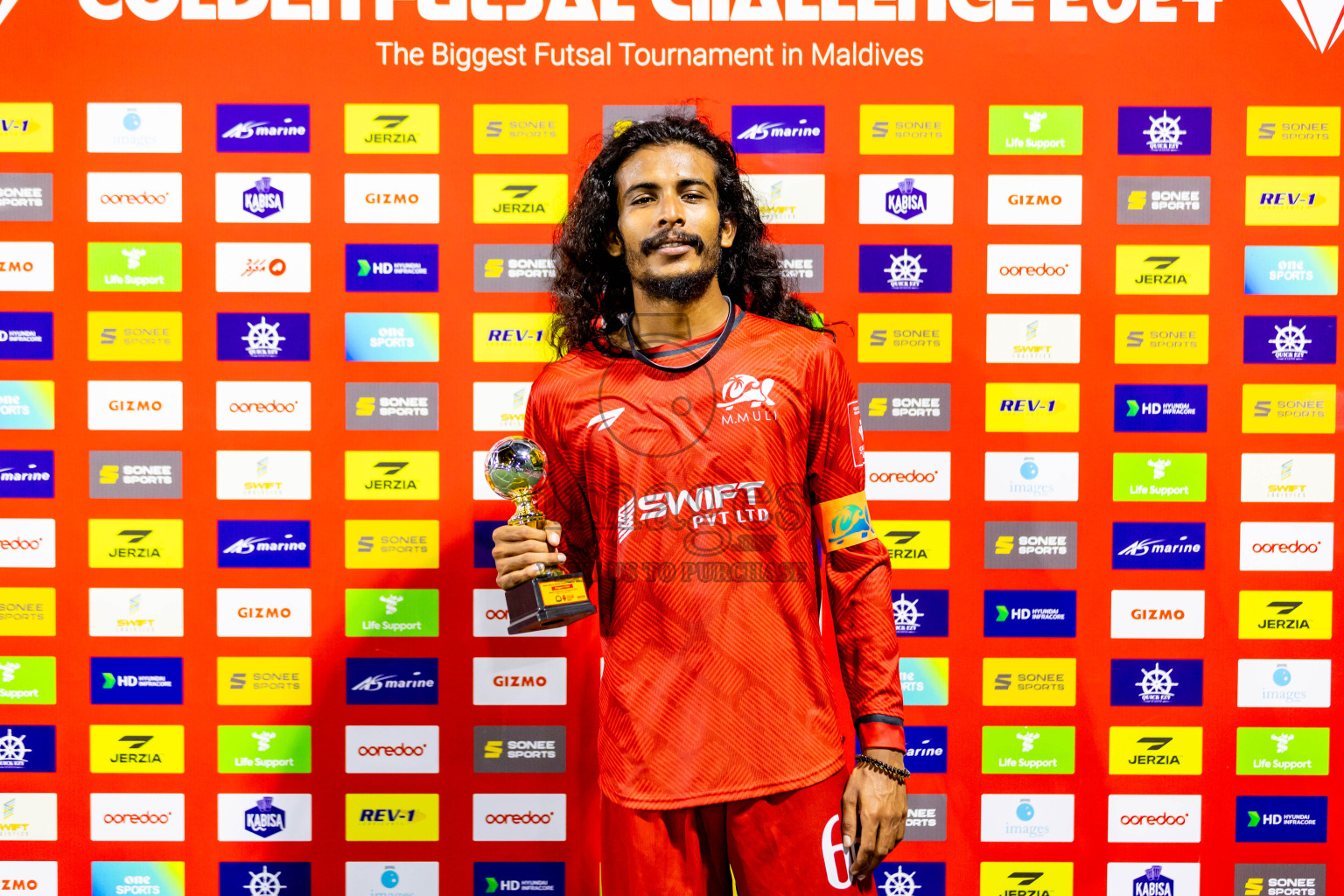 M Dhiggaru VS M Muli in Day 25 of Golden Futsal Challenge 2024 was held on Thursday , 8th February 2024 in Hulhumale', Maldives Photos: Nausham Waheed / images.mv