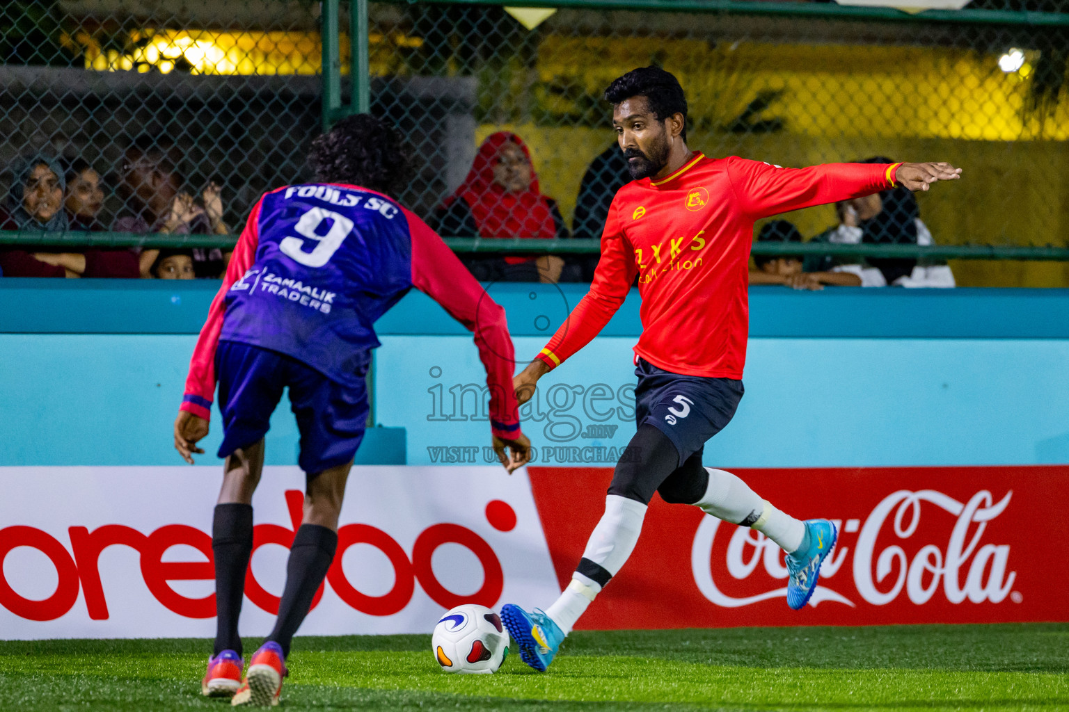 Fools SC vs Kovigoani in Day 1 of Laamehi Dhiggaru Ekuveri Futsal Challenge 2024 was held on Friday, 26th July 2024, at Dhiggaru Futsal Ground, Dhiggaru, Maldives Photos: Nausham Waheed / images.mv