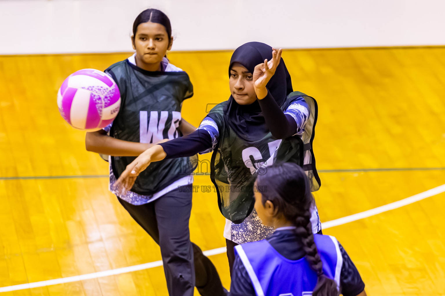 SC Skylark vs SC Shining Star in Day 7 of 24th Milo Netball Association Championship was held in Social Center at Male', Maldives on Sunday, 7th September 2025. Photos: Nausham Waheed / images.mv