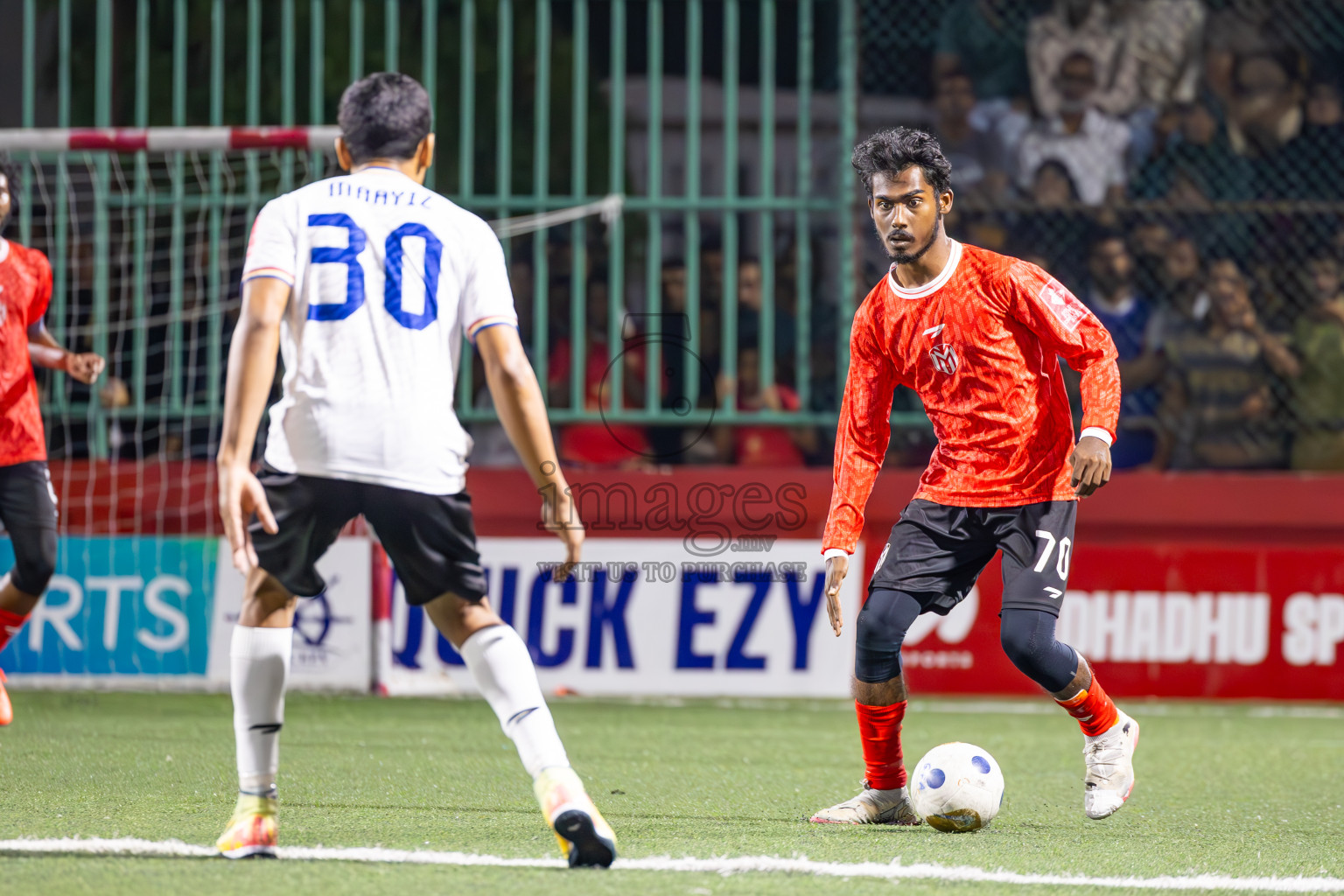 Dh Maaenboodhoo vs Dh Kudahuvadhoo in Dhaalu Atoll Finals in Day 25 of Golden Futsal Challenge 2025 was held on Wednesday , 28th January 2025, in Hulhumale', Maldives. Photos: Ismail Thoriq / images.mv