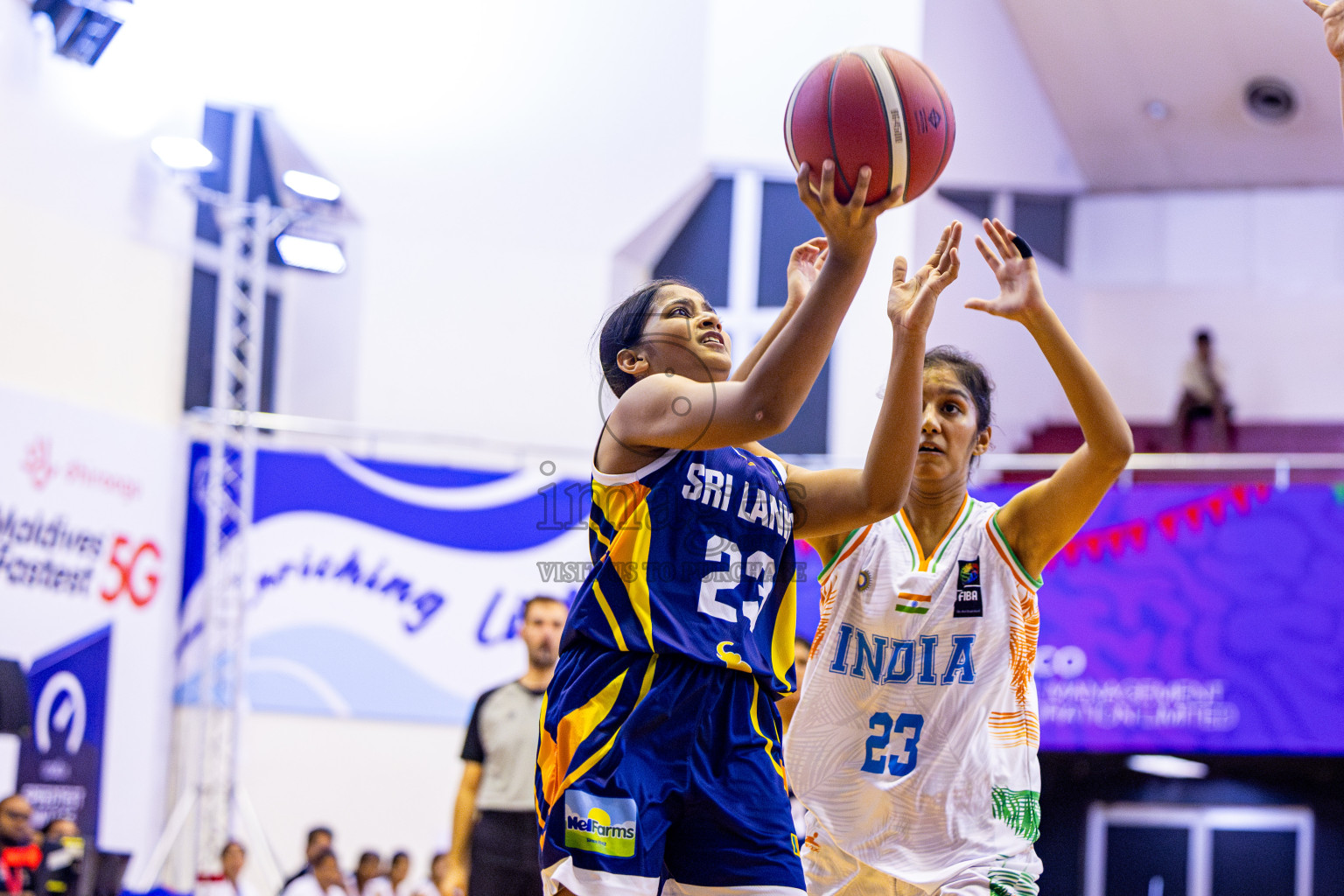 Sri Lanka vs India in the Final of Under 16 Woman's Asian Cup SABA Qualifiers 2025 was held in Social Center, Male', Maldives on Sunday, 15th June 2025. Photos: Nausham Waheed / images.mv