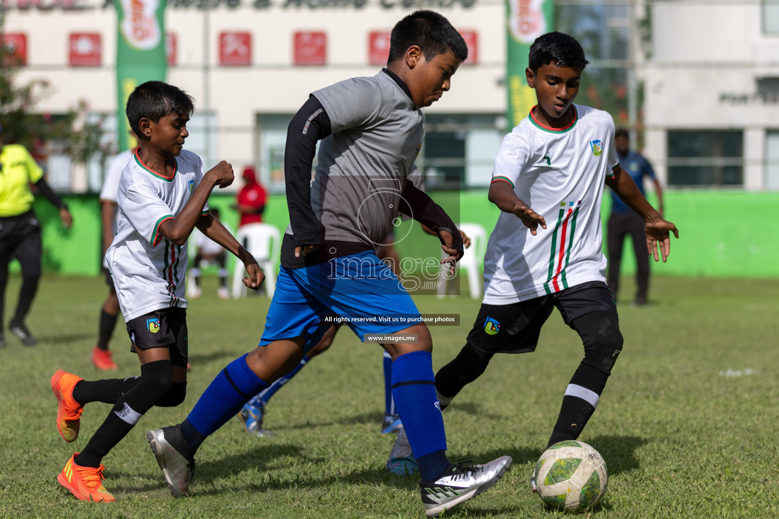 Day 1 of MILO Academy Championship 2023 (U12) was held in Henveiru Football Grounds, Male', Maldives, on Friday, 18th August 2023. Photos: Mohamed Mahfooz Moosa / images.mv