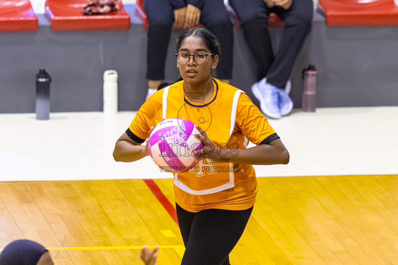 SC Shining Star vs Youth United SC in Day 9 of 24th Milo Netball Association Championship was held in Social Center at Male', Maldives on Tuesday, 9th September 2025. Photos: Mohamed Mahfooz Moosa / images.mv