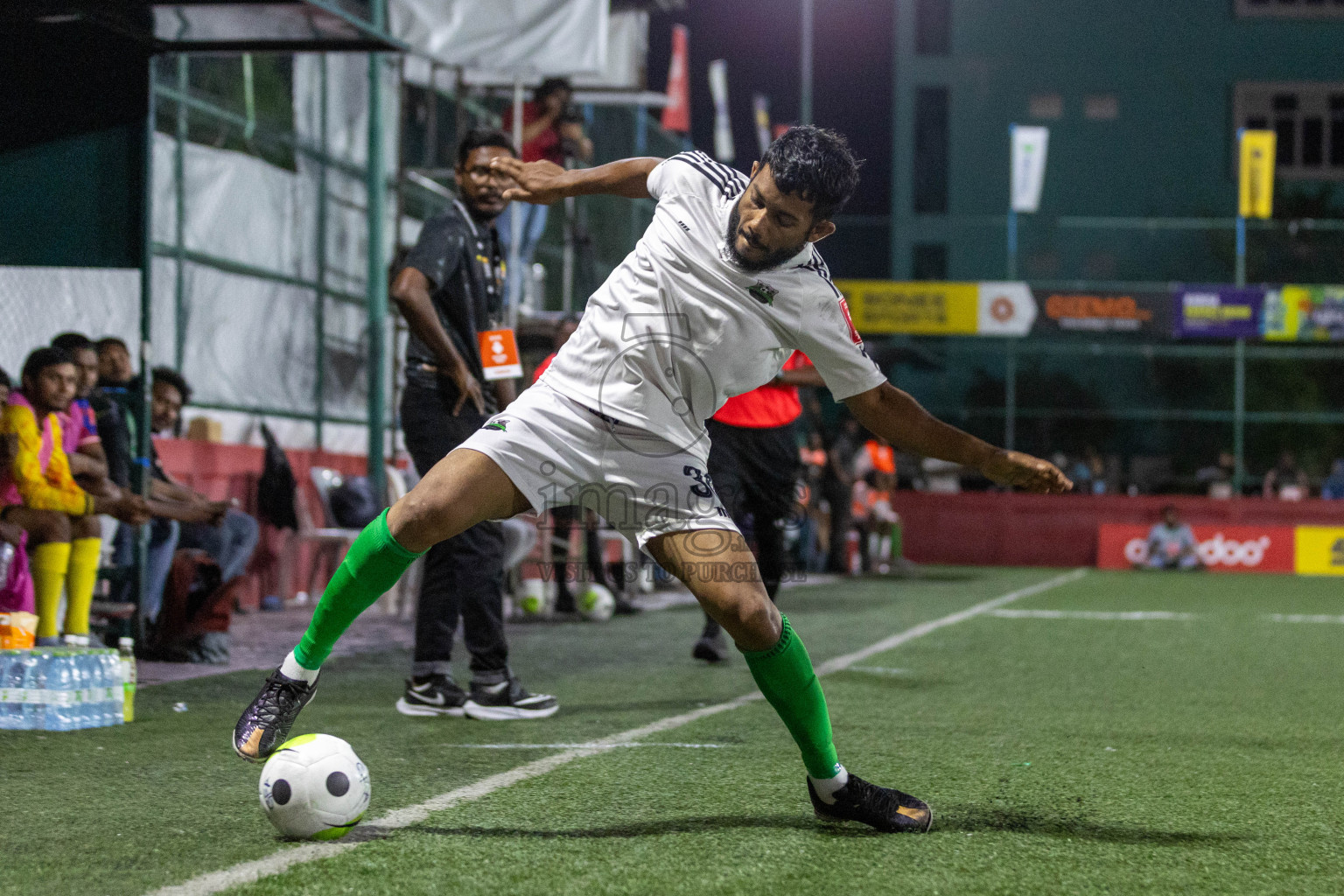 GA Dhaandhoo VS GA Nilandhoo in Day 14 of Golden Futsal Challenge 2024 was held on Sunday, 28th January 2024, in Hulhumale', Maldives Photos: Nausham Waheed / images.mv