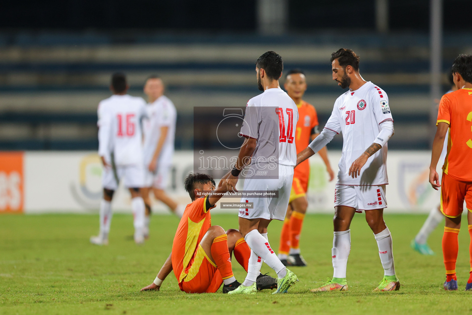 Bhutan vs Lebanon in SAFF Championship 2023 held in Sree Kanteerava Stadium, Bengaluru, India, on Sunday, 25th June 2023. Photos: Nausham Waheed / images.mv