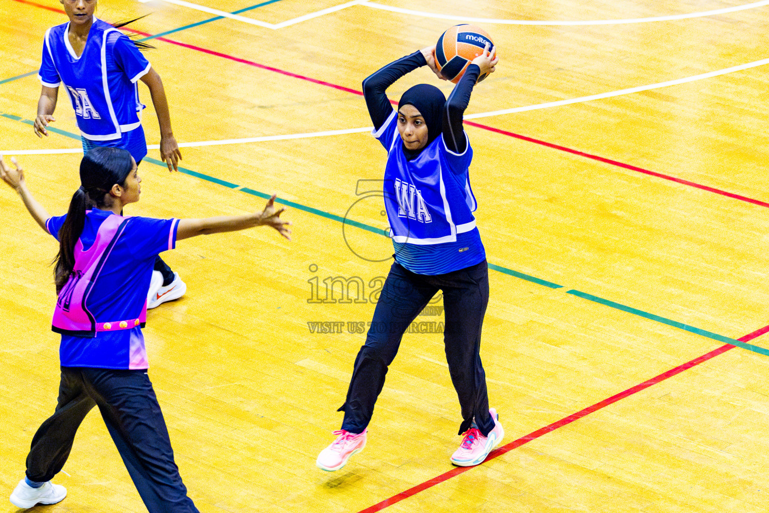 Kulhudhuffushi Youth & Recreation Club vs Sports Club Shining Star in Day 4 of 21st National Netball Tournament was held in Social Canter at Male', Maldives on Sunday, 19th May 2024. Photos: Nausham Waheed / images.mv