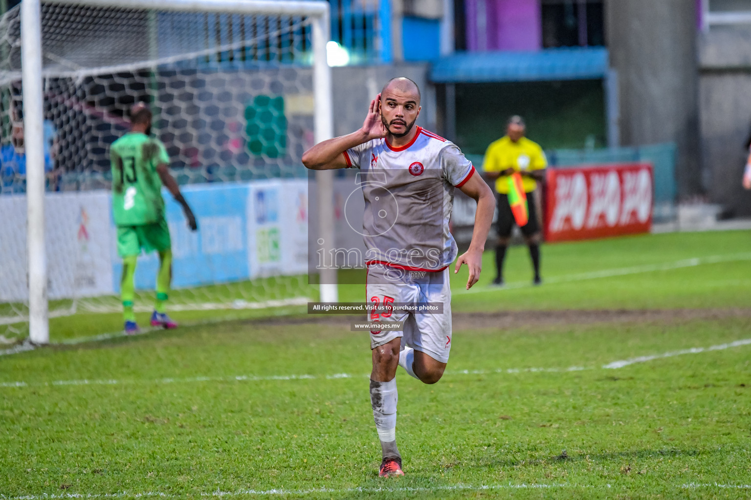 Buru Sports Club vs New Radiant Sports Club in the 2nd Division 2022 on 14th Aug 2022, held in National Football Stadium, Male', Maldives Photos: Nausham Waheed / Images.mv