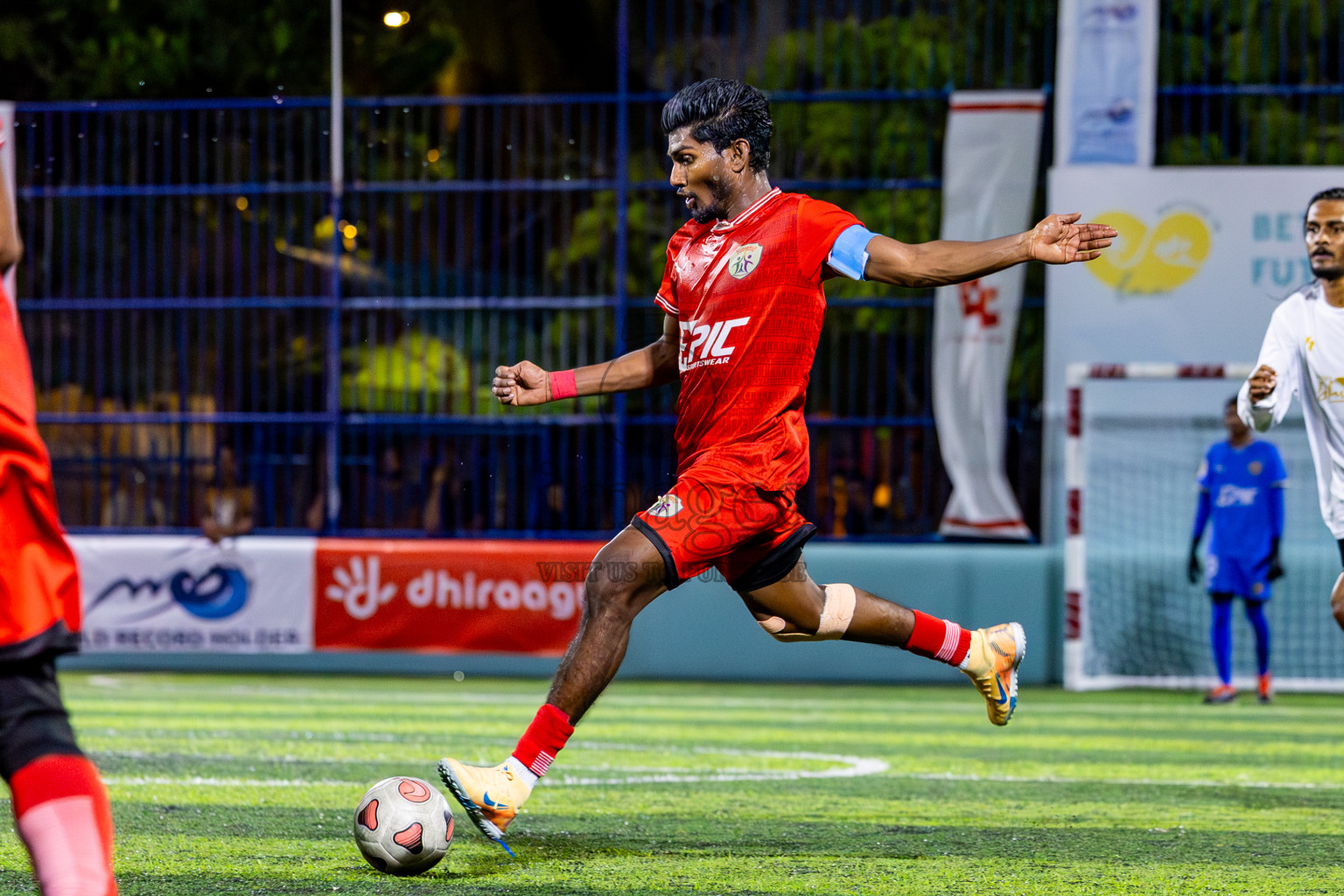 Kudarikilu vs Dharavandhoo in Day 4 of Better in Baa Futsal Fiesta 2025 Men's division held in B. Eydhafushi, Maldives on Saturday, 8th November 2025. Photos: Nausham Waheed / images.mv