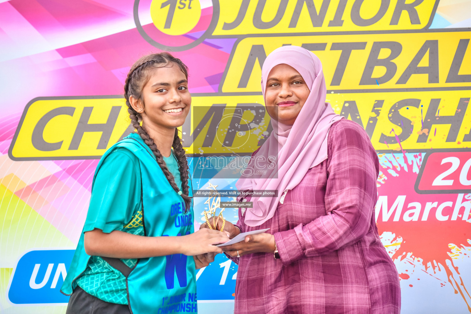 Final of Junior Netball Championship 2022 held in Male', Maldives on 19th March 2022. Photos by Nausham Waheed