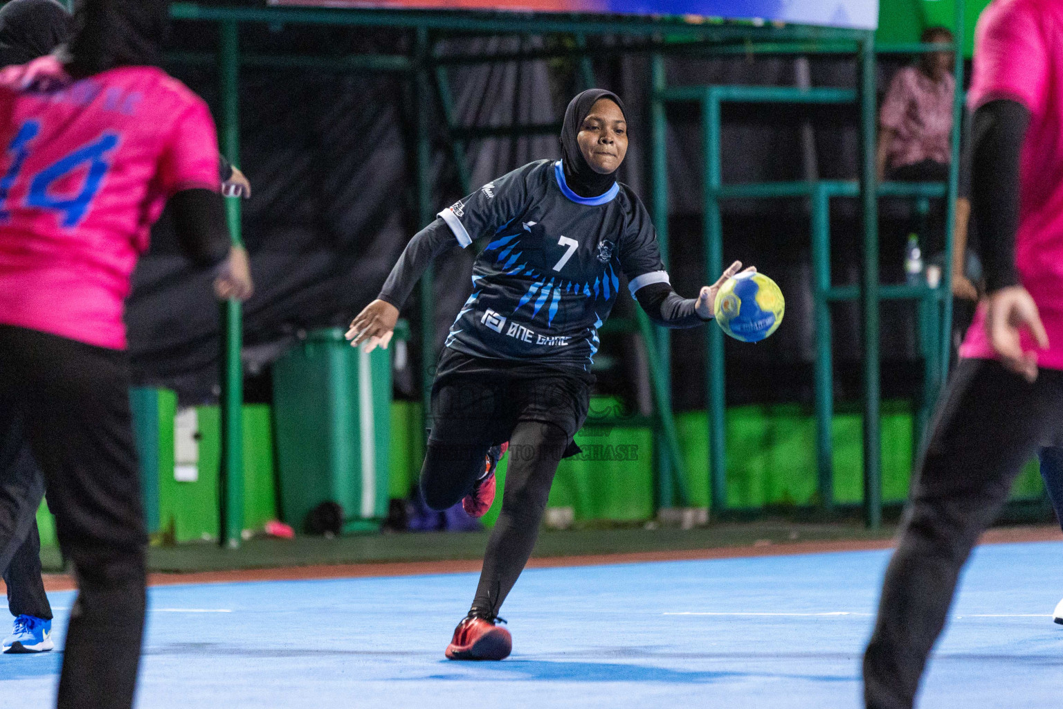 Day 18 of 10th National Handball Tournament 2023, held in Handball ground, Male', Maldives on Sunday, 17th December 2023 Photos: Nausham Waheed/ Images.mv