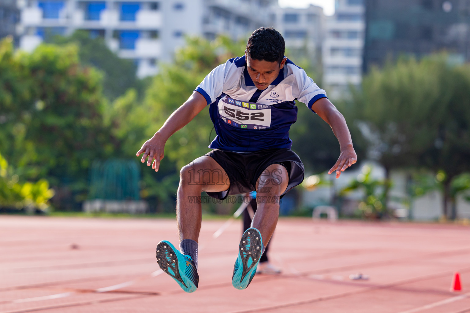 Day 3 of MWSC Interschool Athletics Championships 2024 held in Hulhumale Running Track, Hulhumale, Maldives on Monday, 11th November 2024. Photos by: Nausham Waheed / Images.mv