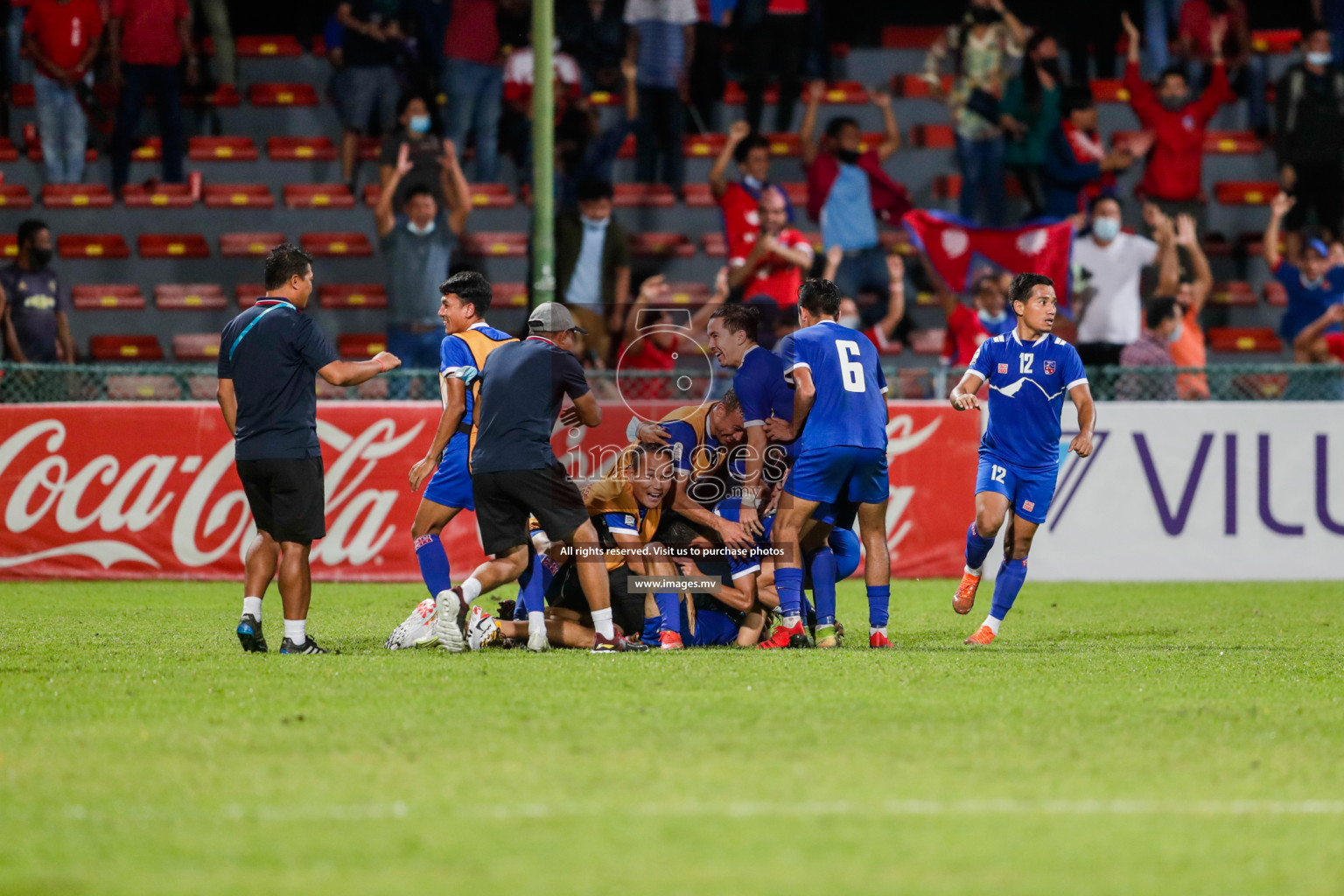 Maldives vs Nepal in SAFF Championship 2021 held on 1st October 2021 in Galolhu National Stadium, Male', Maldives