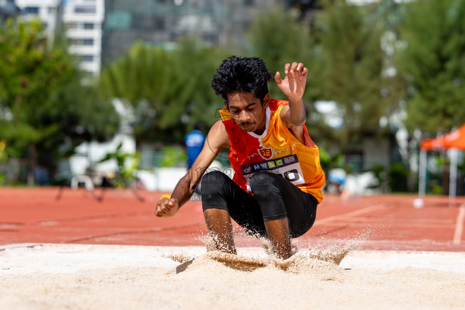 Day 2 of MWSC Interschool Athletics Championships 2024 held in Hulhumale Running Track, Hulhumale, Maldives on Sunday, 10th November 2024. 
Photos by:  Hassan Simah / Images.mv