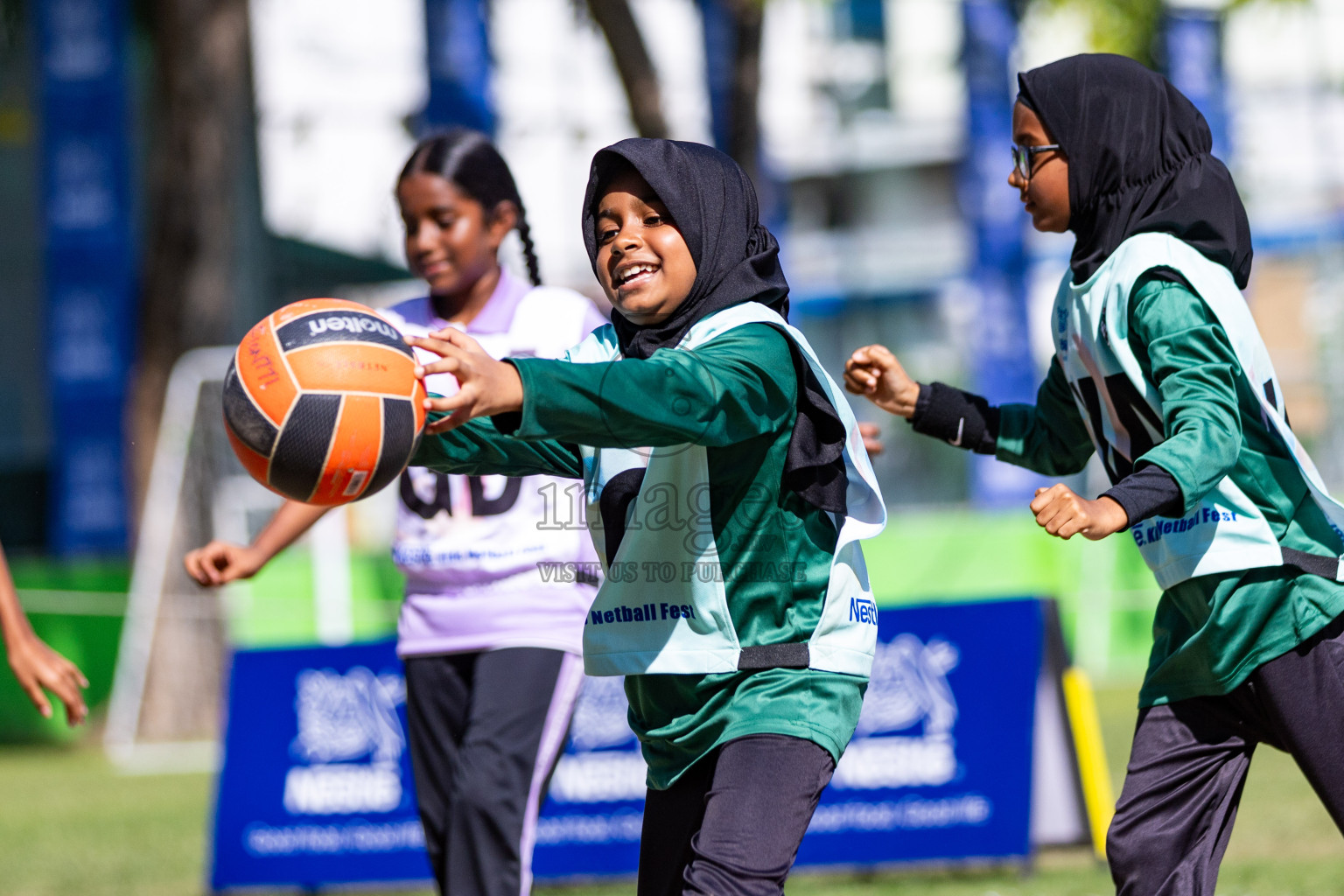 Day 3 of Nestle' Kids Netball Fiesta 2023 held in Henveyru Stadium, Male', Maldives on Saturday, 2nd December 2023. Photos by Nausham Waheed / Images.mv