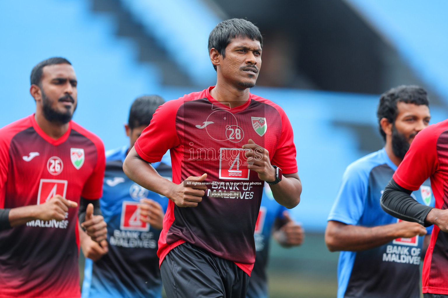 Maldives Practice Sessions on 26 June 2023 before their match in Bangabandhu SAFF Championship 2023 held in Bengaluru Football Ground