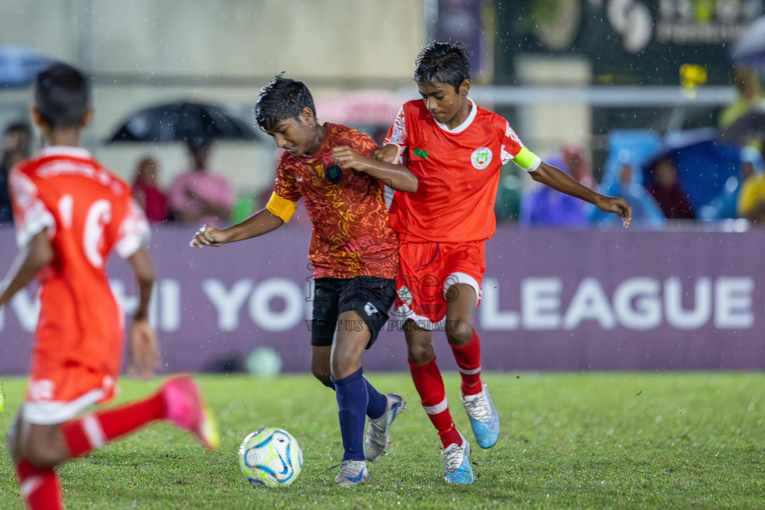 SUS vs Huriyya (U12) in Dhivehi Youth League 2024 - Day 2. Matches held at Henveiru Stadium on 22nd November 2024 , Friday. Photos: Shuu Abdul Sattar/ Images.mv