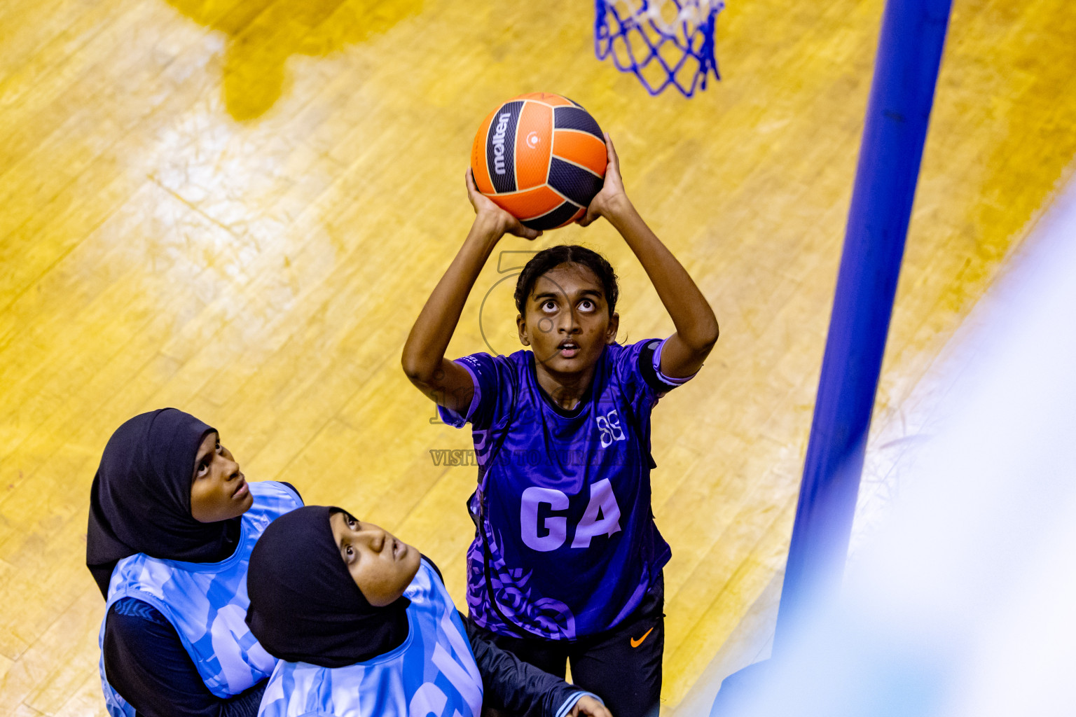 Day 3 of 25th Inter-School Netball Tournament was held in Social Center at Male', Maldives on Sunday, 11th August 2024. Photos: Nausham Waheed / images.mv