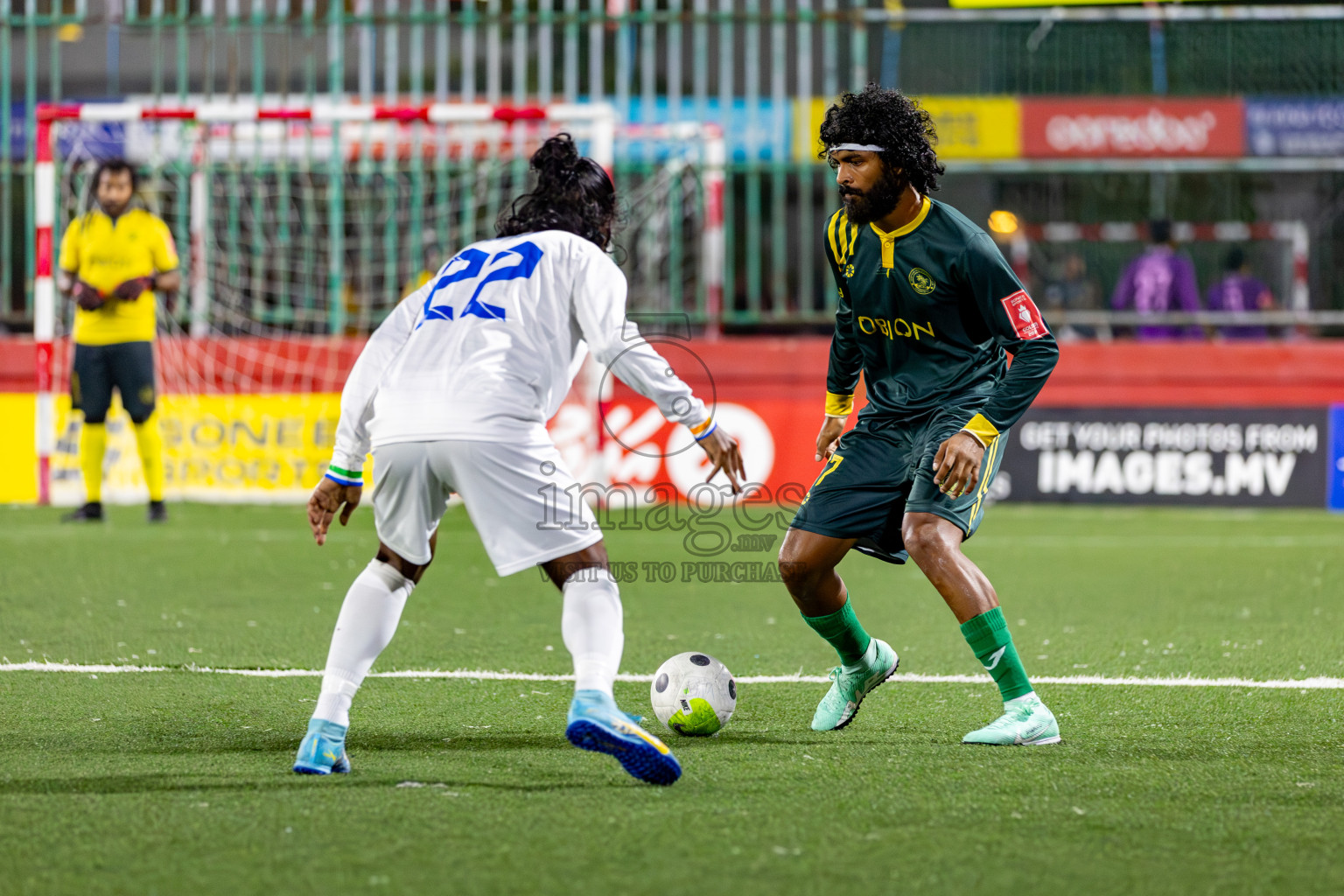 S. Hithadhoo VS Dhandimagu on Day 33 of Golden Futsal Challenge 2024, held on Sunday, 18th February 2024, in Hulhumale', Maldives Photos: Hassan Simah / images.mv