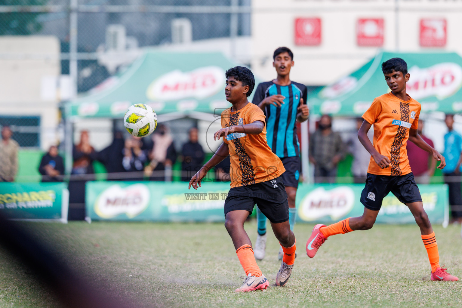 Day 4 of MILO Academy Championship 2025 (U14) was held on Sunday, 2nd November 2025 at Henveiru Football Grounds, Male', Maldives . 
Photos: Hassan Simah / images.mv