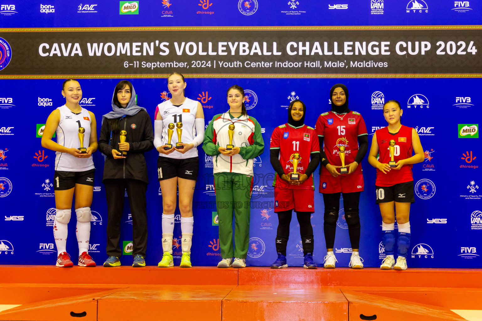 Final of CAVA Woman's Volleyball Challenge Cup 2024 was held in Social Center, Male', Maldives on Wednesday, 11th September 2024. Photos: Nausham Waheed / images.mv