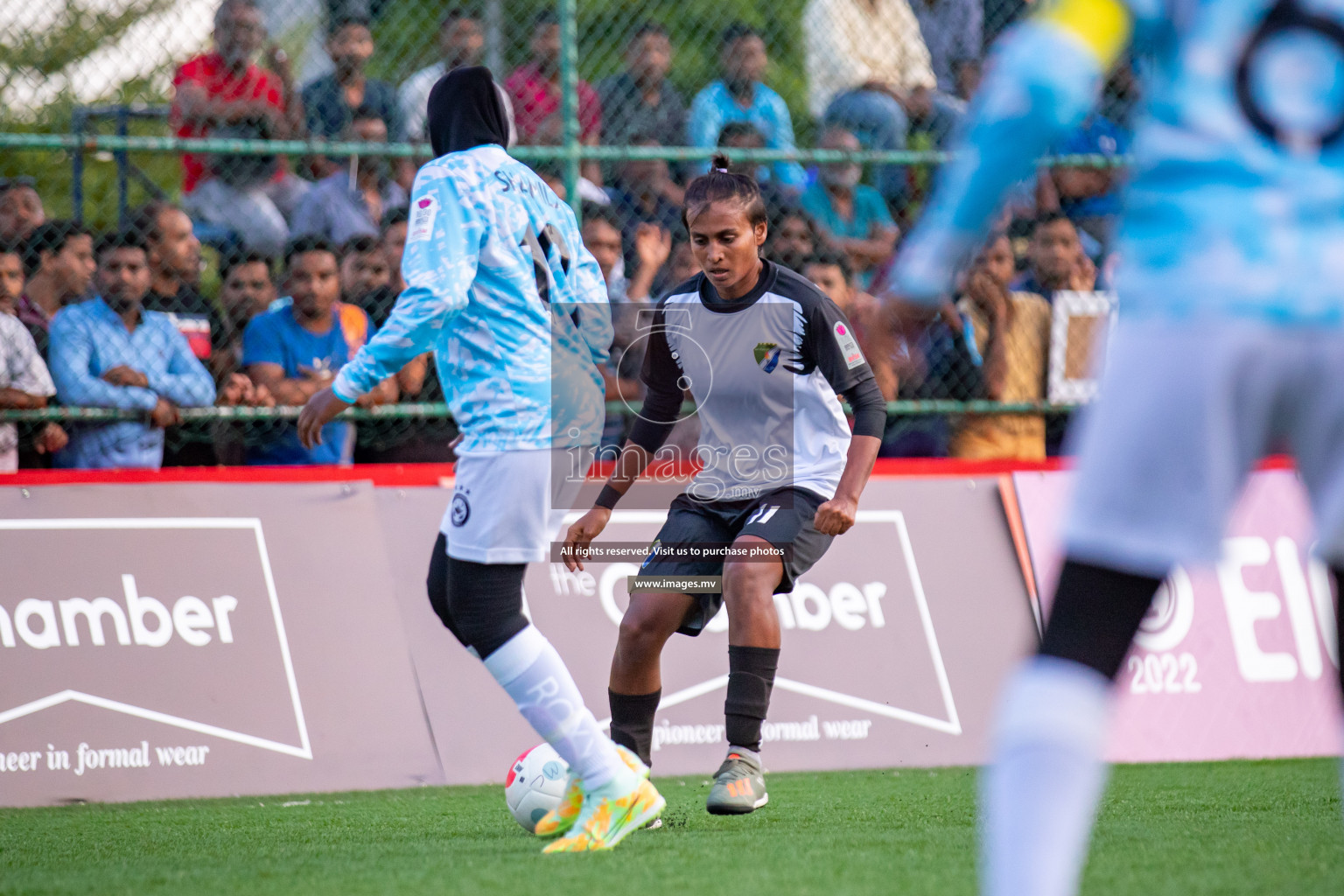 MPL vs DSC in Eighteen Thirty Women's Futsal Fiesta 2022 was held in Hulhumale', Maldives on Monday, 17th October 2022. Photos: Hassan Simah, Mohamed Mahfooz Moosa / images.mv