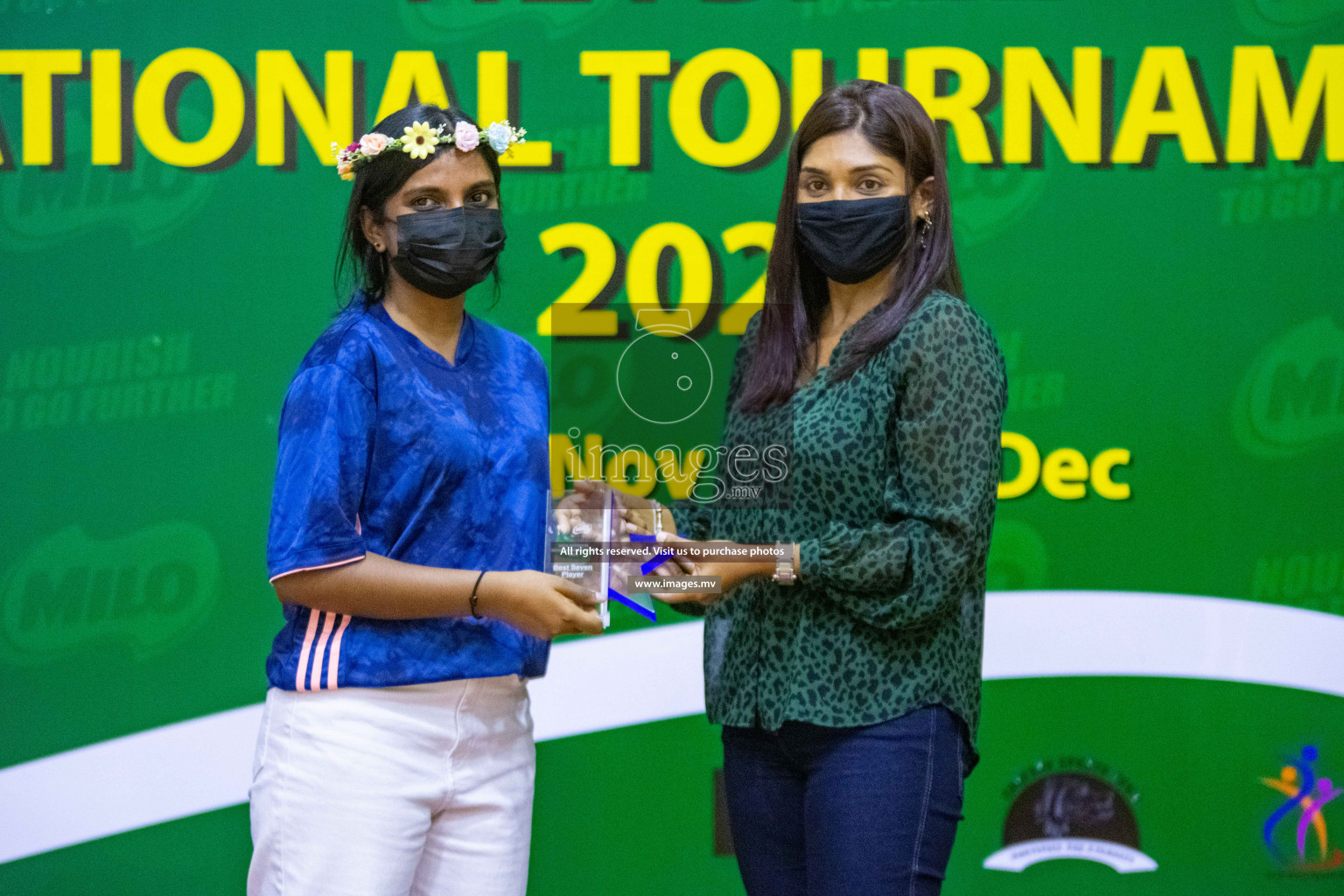 Kulhudhuffushi Youth & R.C vs Club Green Streets in the Finals of Milo National Netball Tournament 2021 (Women's) held on 5th December 2021 in Male', Maldives Photos: Ismail Thoriq / images.mv