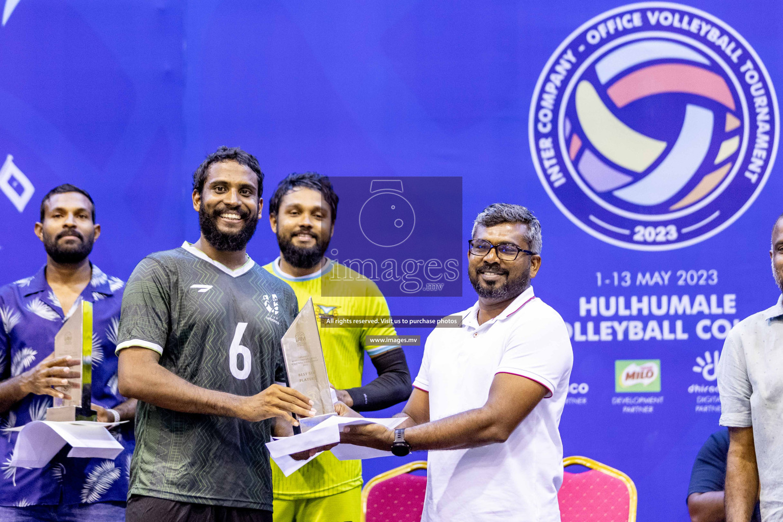 Final of Inter Company-Office Volleyball Tournament 2023 was held in Social Center, Male', Maldives on Saturday, 20th May 2023.  Photos: Ismail Thoriq / images.mv