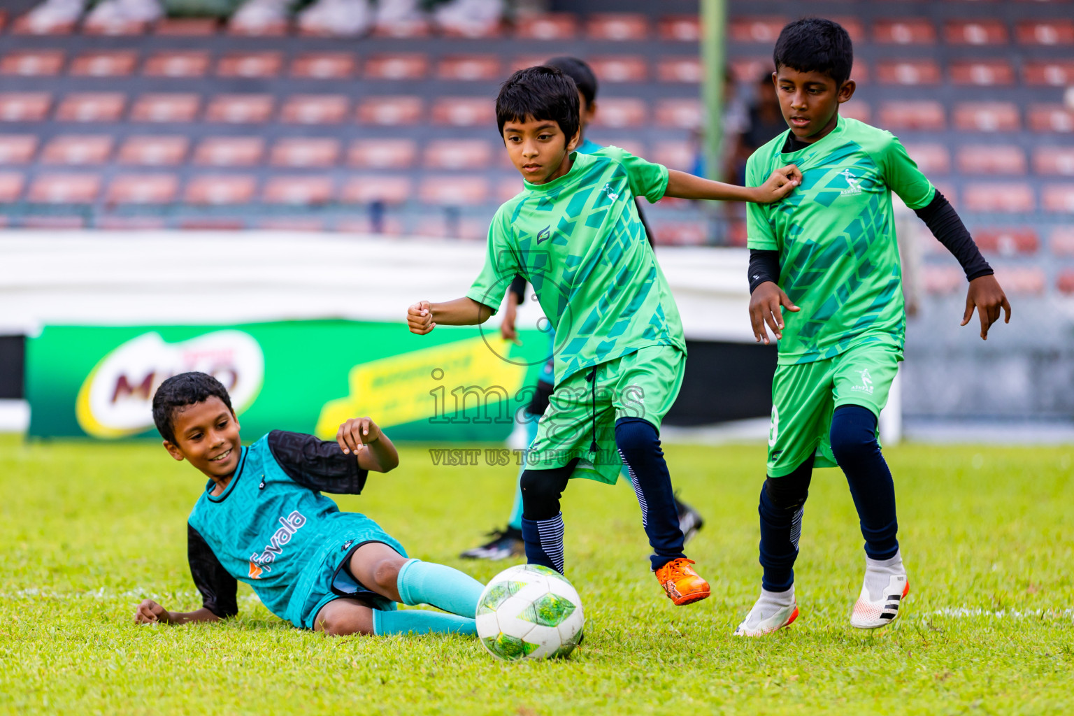 Day 2 of Under 10 MILO Academy Championship 2024 was held at National Stadium in Male', Maldives on Saturday, 27th April 2024. Photos: Nausham Waheed / images.mv