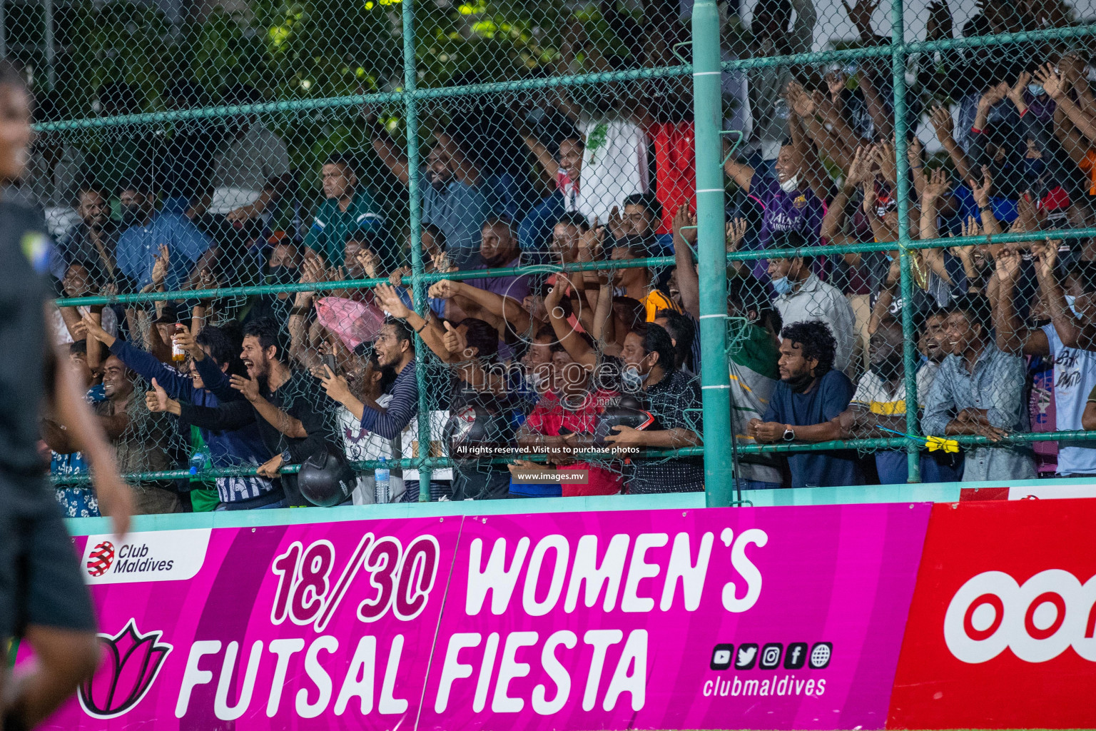 Club WAMCO vs DSC in the Semi Finals of 18/30 Women's Futsal Fiesta 2021 held in Hulhumale, Maldives on 14th December 2021. Photos: Ismail Thoriq / images.mv