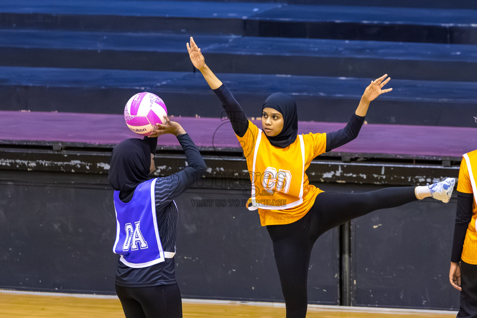 SC Shining Star vs Youth United SC in Day 9 of 24th Milo Netball Association Championship was held in Social Center at Male', Maldives on Tuesday, 9th September 2025. Photos: Mohamed Mahfooz Moosa / images.mv
