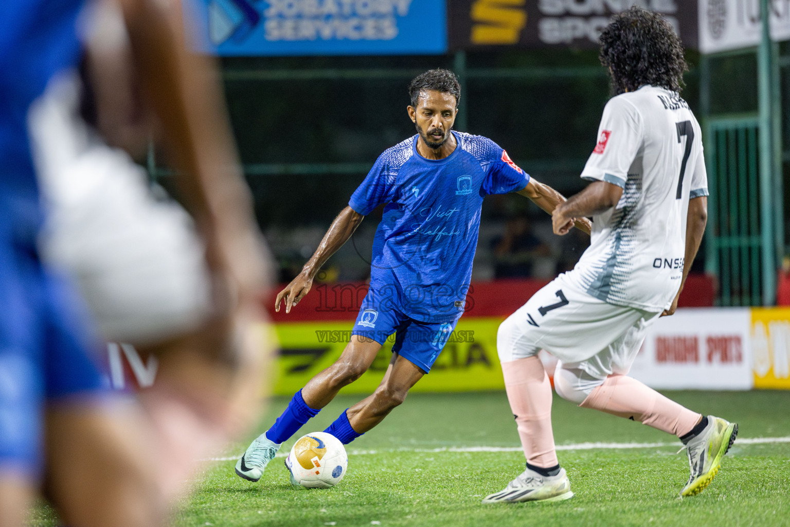 Sh Bilehfehi vs Sh Lhaimagu in Day 11 of Golden Futsal Challenge 2025 was held on Wednesday, 15th January 2025, in Hulhumale', Maldives Photos: Mohamed Mahfooz Moosa / images.mv