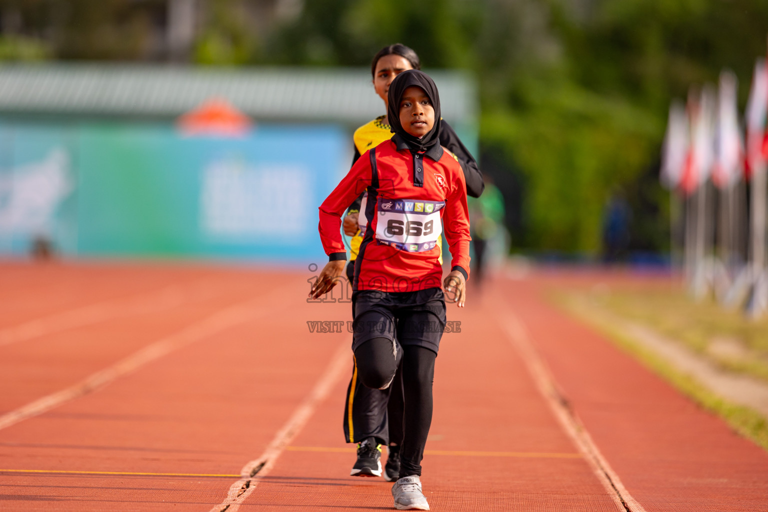 Day 3 of MWSC Interschool Athletics Championships 2024 held in Hulhumale Running Track, Hulhumale, Maldives on Monday, 11th November 2024. 
Photos by: Hassan Simah / Images.mv