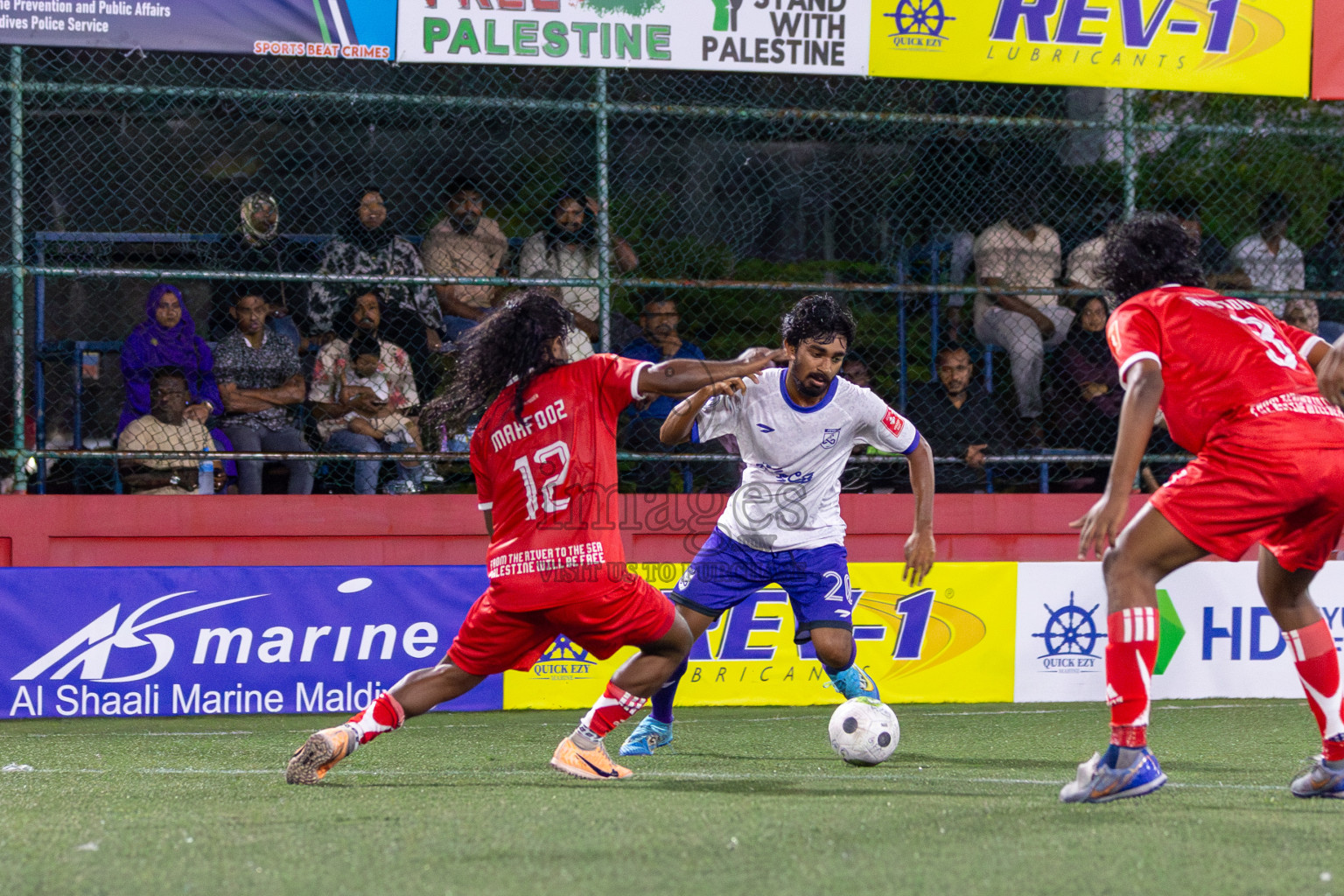 F Bilehdhoo vs F Dharanboodhoo in Day 3 of Golden Futsal Challenge 2024 was held on Thursday, 18th January 2024, in Hulhumale', Maldives Photos: Mohamed Mahfooz Moosa / images.mv