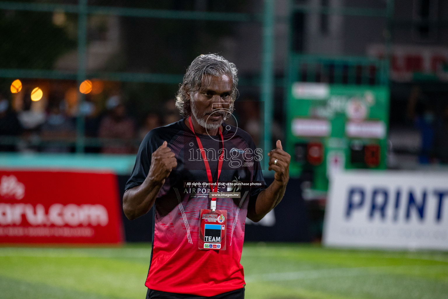 Prison Club vs MACL in the Quarter Finals of Club Maldives 2021 held at Hulhumale;, on 12th December 2021 Photos: Ismail Thoriq / images.mv