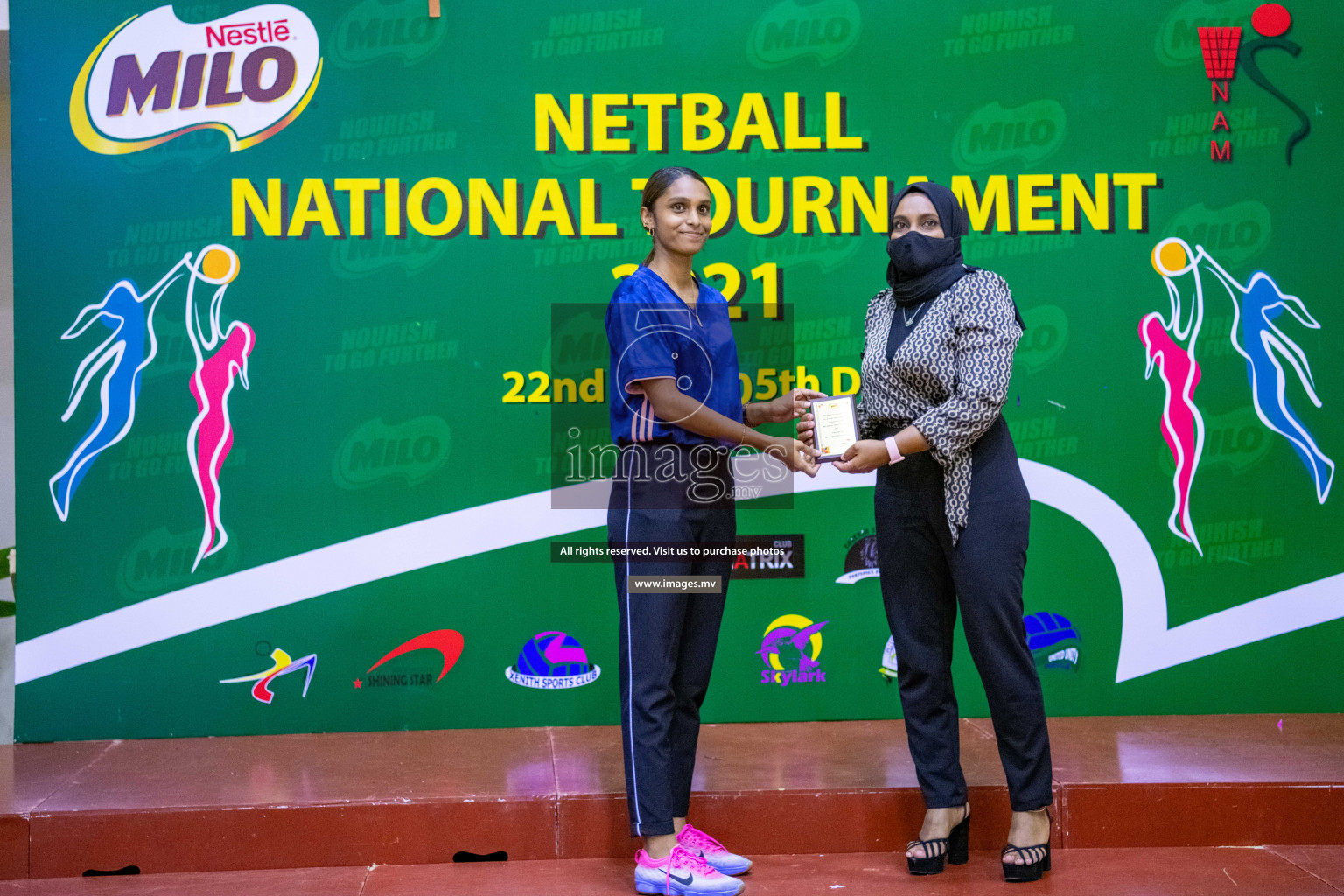 Kulhudhuffushi Youth & R.C vs Club Green Streets in the Finals of Milo National Netball Tournament 2021 (Women's) held on 5th December 2021 in Male', Maldives Photos: Ismail Thoriq / images.mv