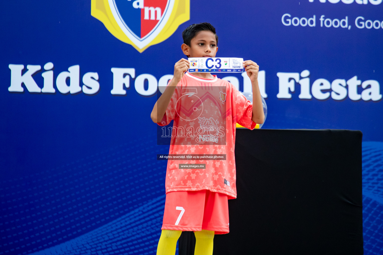 Draw Ceremony of Nestle' Kids Football Fiesta 2023 held in Artificial Beach, Male', Maldives on Saturday, 7th October 2023