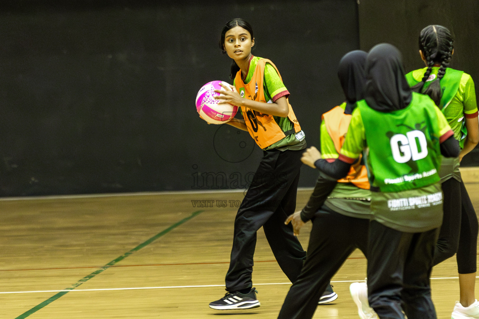 FIONTI A team vs Fionti SC in Day 5 of 3rd Netball Junior Championship, held at Social Center on Thursday 23rd January 2025 . Photos: Shuu Abdul Sattar / images.mv