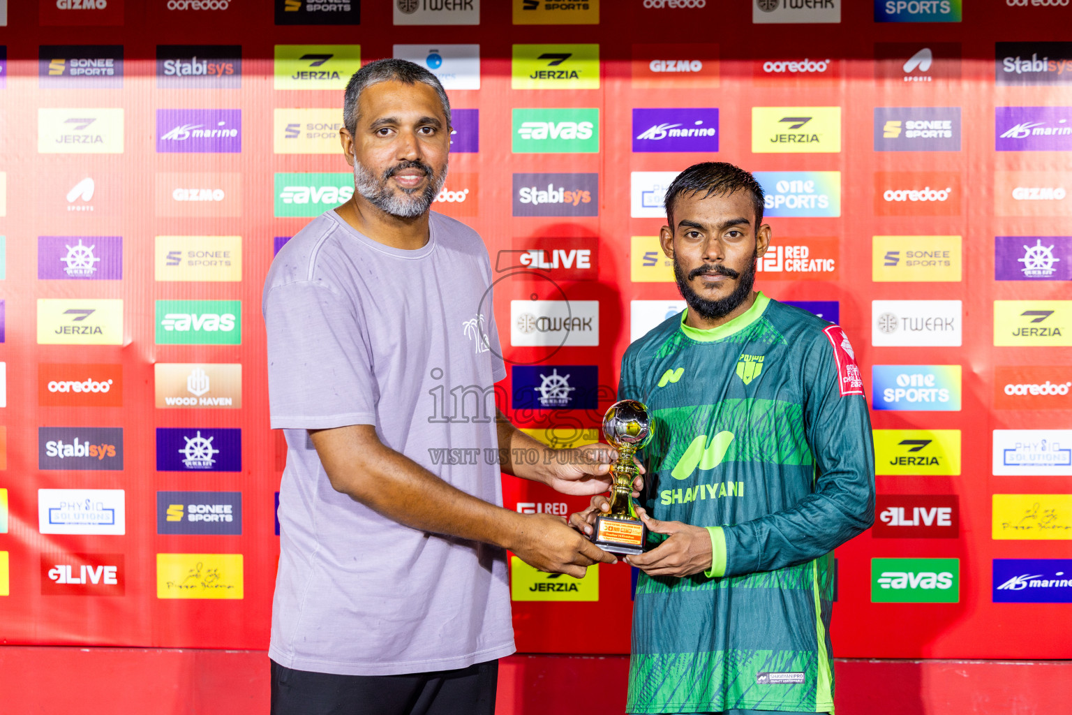 Thaa Omadhoo VS Thaa Kinbidhoo in Day 6 of Golden Futsal Challenge 2025 on Friday, 6th January 2025, in Hulhumale', Maldives Photos: Nausham Waheed / images.mv