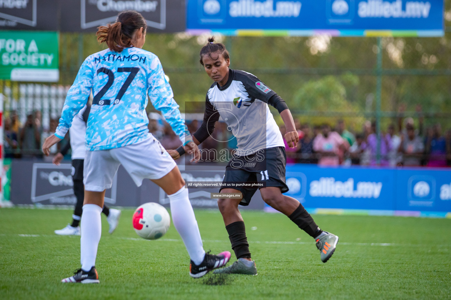 MPL vs DSC in Eighteen Thirty Women's Futsal Fiesta 2022 was held in Hulhumale', Maldives on Monday, 17th October 2022. Photos: Hassan Simah, Mohamed Mahfooz Moosa / images.mv