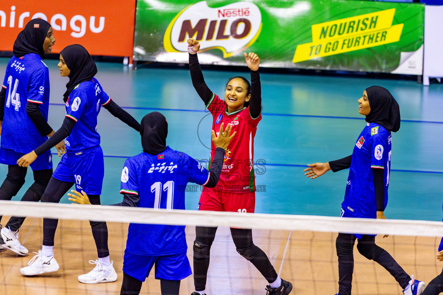 Day 2 of CAVA U20 Woman's Volleyball Championship 2024 was held in Social Center, Male', Maldives on 19th July 2024. Photos: Nausham Waheed / images.mv