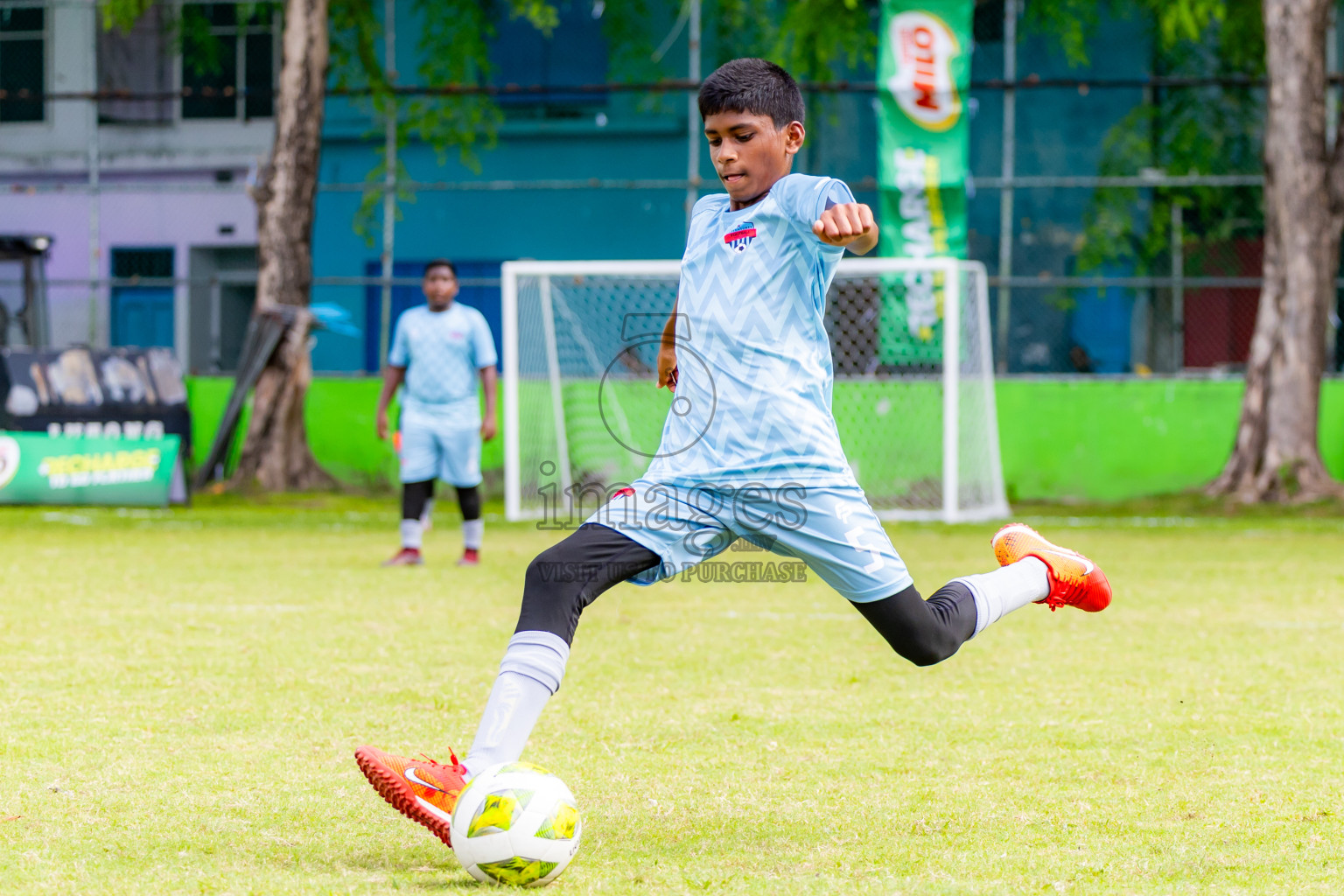 Day 1 of MILO Academy Championship 2025 (U-12) was held at Henveiru Stadium in Male', Maldives on Thursday, 1st May 2025. Photos: Nausham Waheed / images.mv